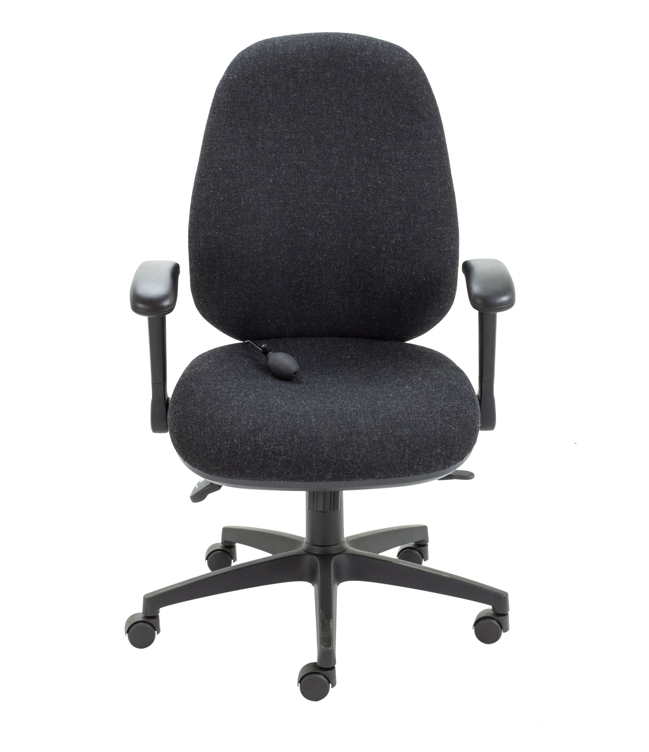 Maxi Ergo Chair with Lumbar Pump | Folding Arms | Charcoal thumbnail 2