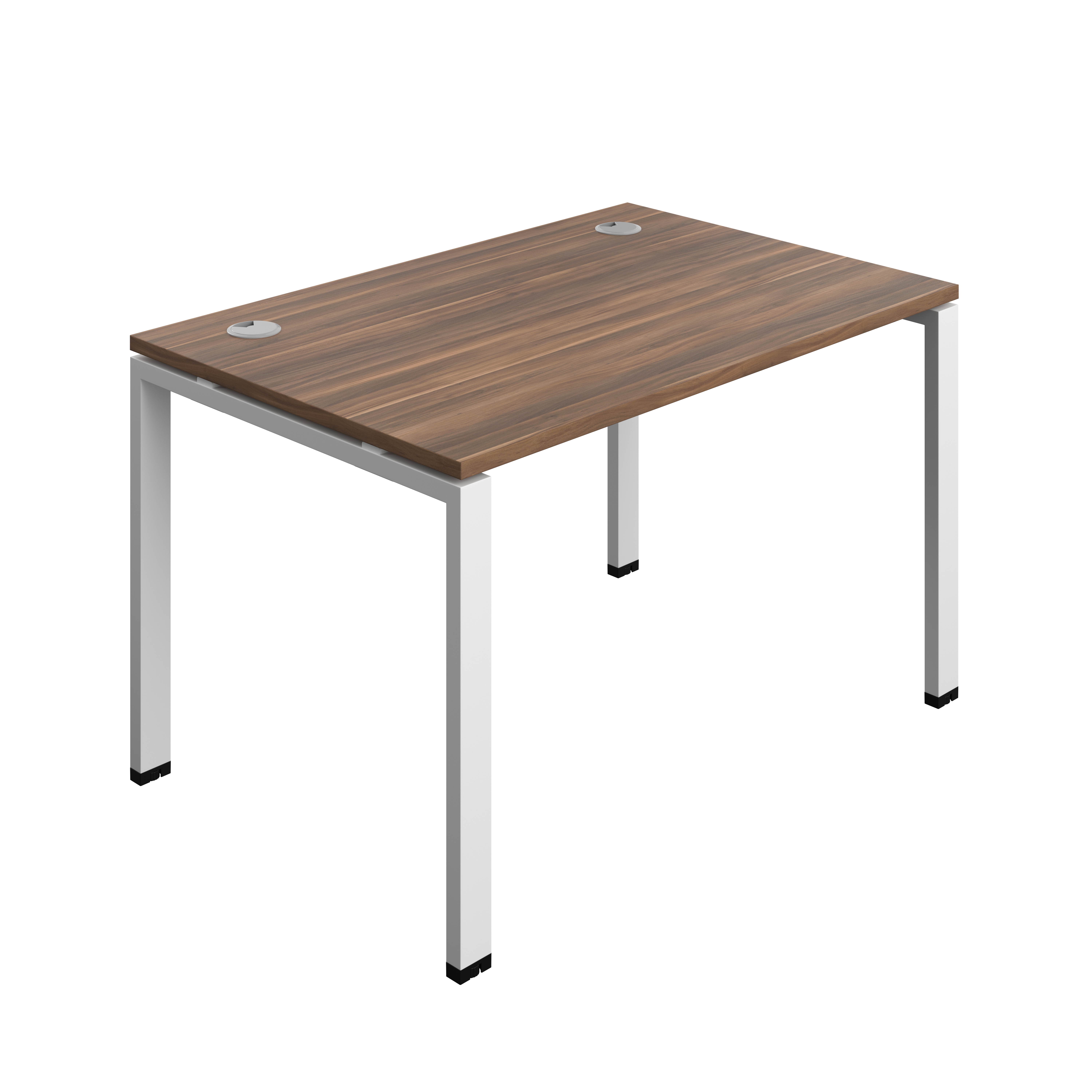Synergy Bench with Cable Ports: 1 Person (FSC) : Goal Post Leg : 1200 | 800 | Dark Walnut/White