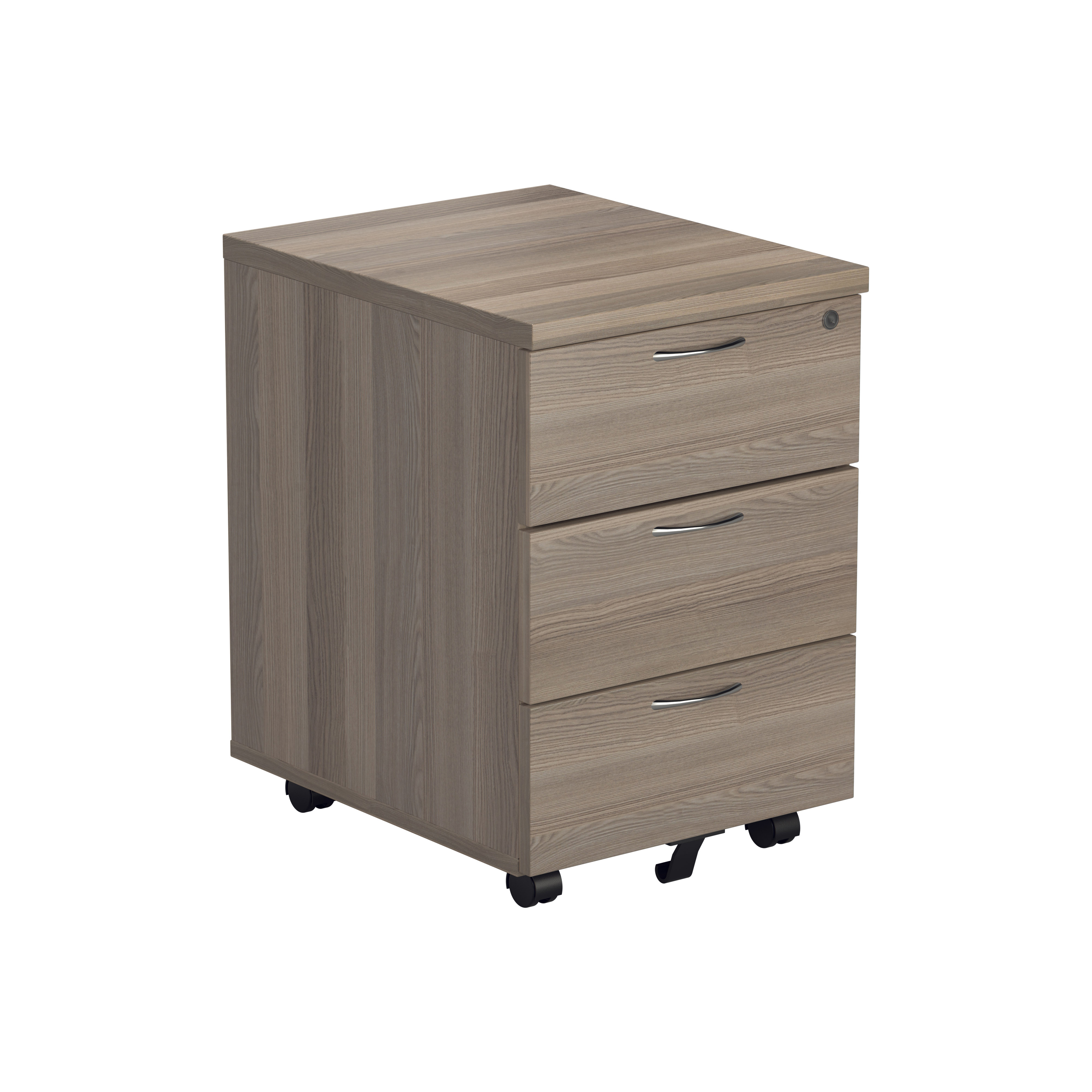 Mobile+Pedestal+3+Drawer+%28FSC%29+Grey+Oak