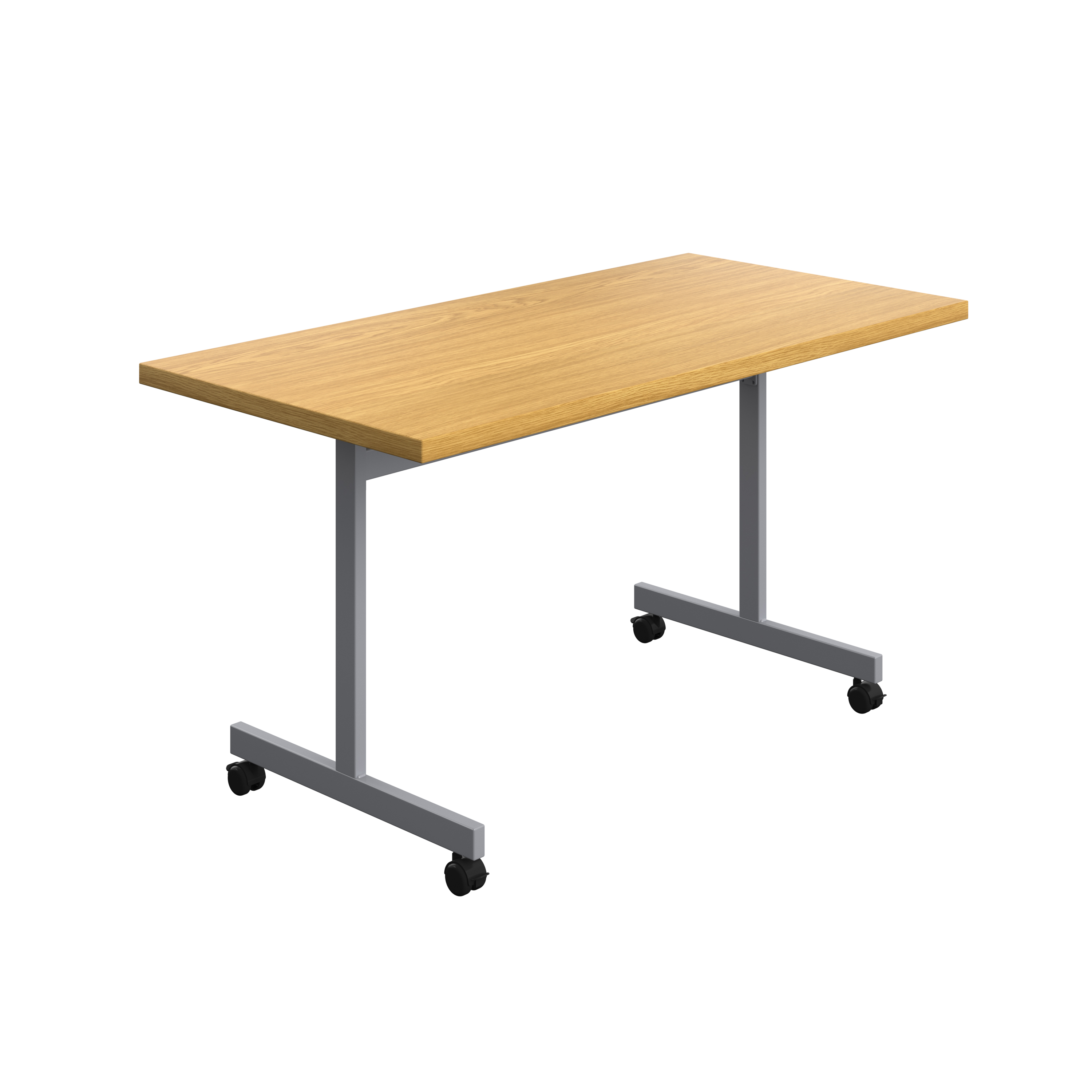 One Eighty Rectangular Tilting Table (FSC) | 1400 X 700 | Nova Oak/Silver