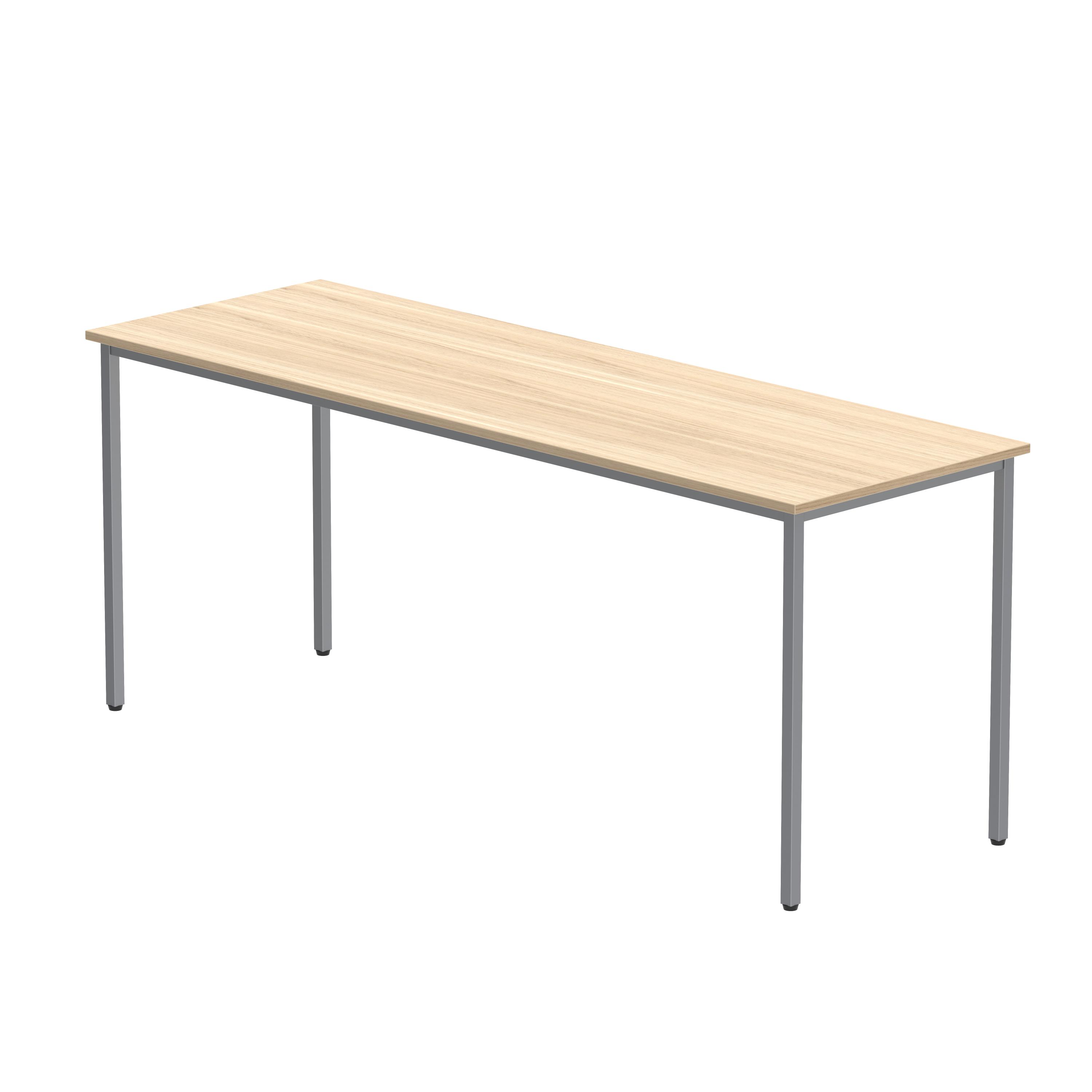 Office Rectangular Multi-Use Table (FSC) | 1800X600 | Canadian Oak/Silver