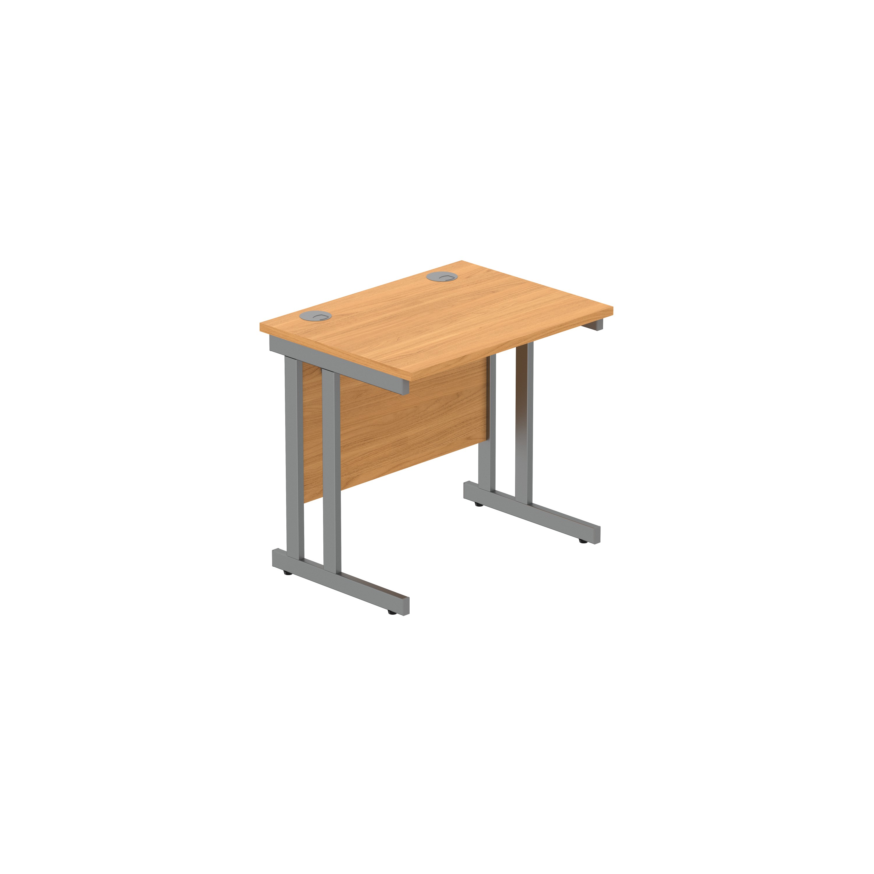 Office Rectangular Desk with Steel Double Upright Cantilever Frame (FSC) | 800X600 | Norwegian Beech/Graphite