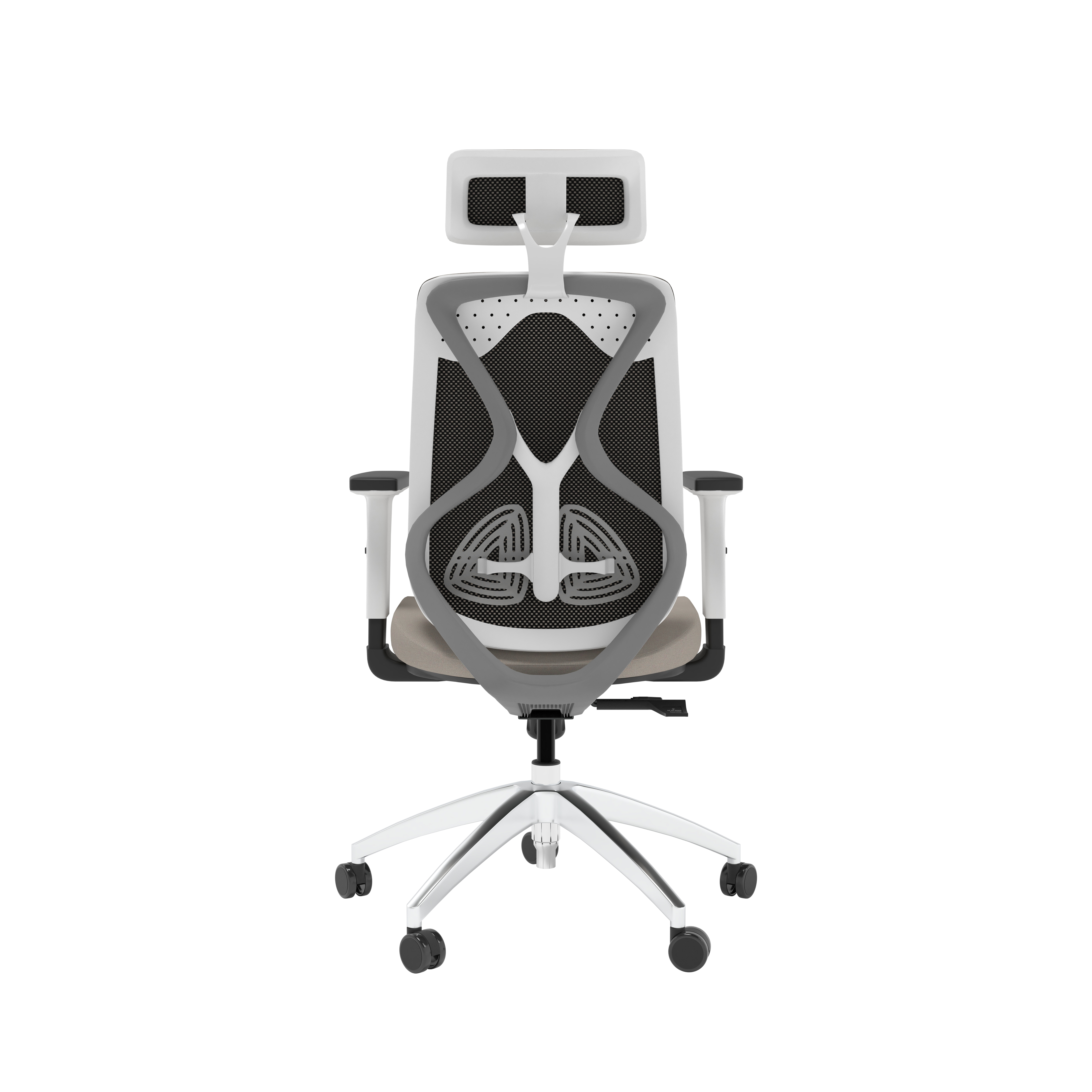 Maldini High Back Office Chair | Beige/White thumbnail 5
