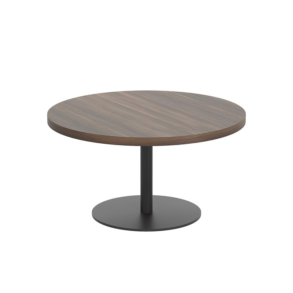 Contract Table Low (FSC) | 800mm | Dark Walnut/Black