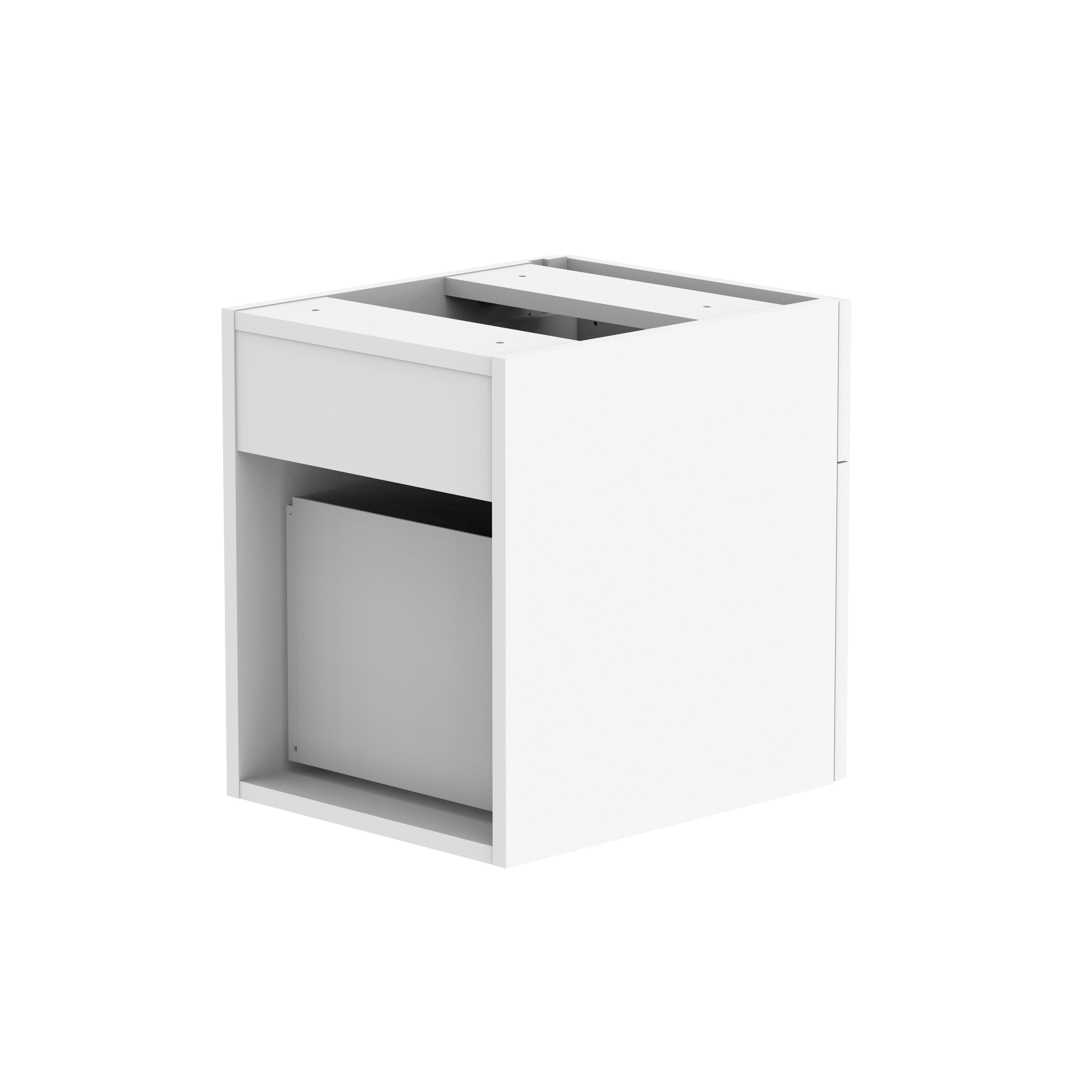 Fixed Under Desk Office Storage Unit (FSC) | 2 Drawers | 600 Deep | Arctic White thumbnail 5