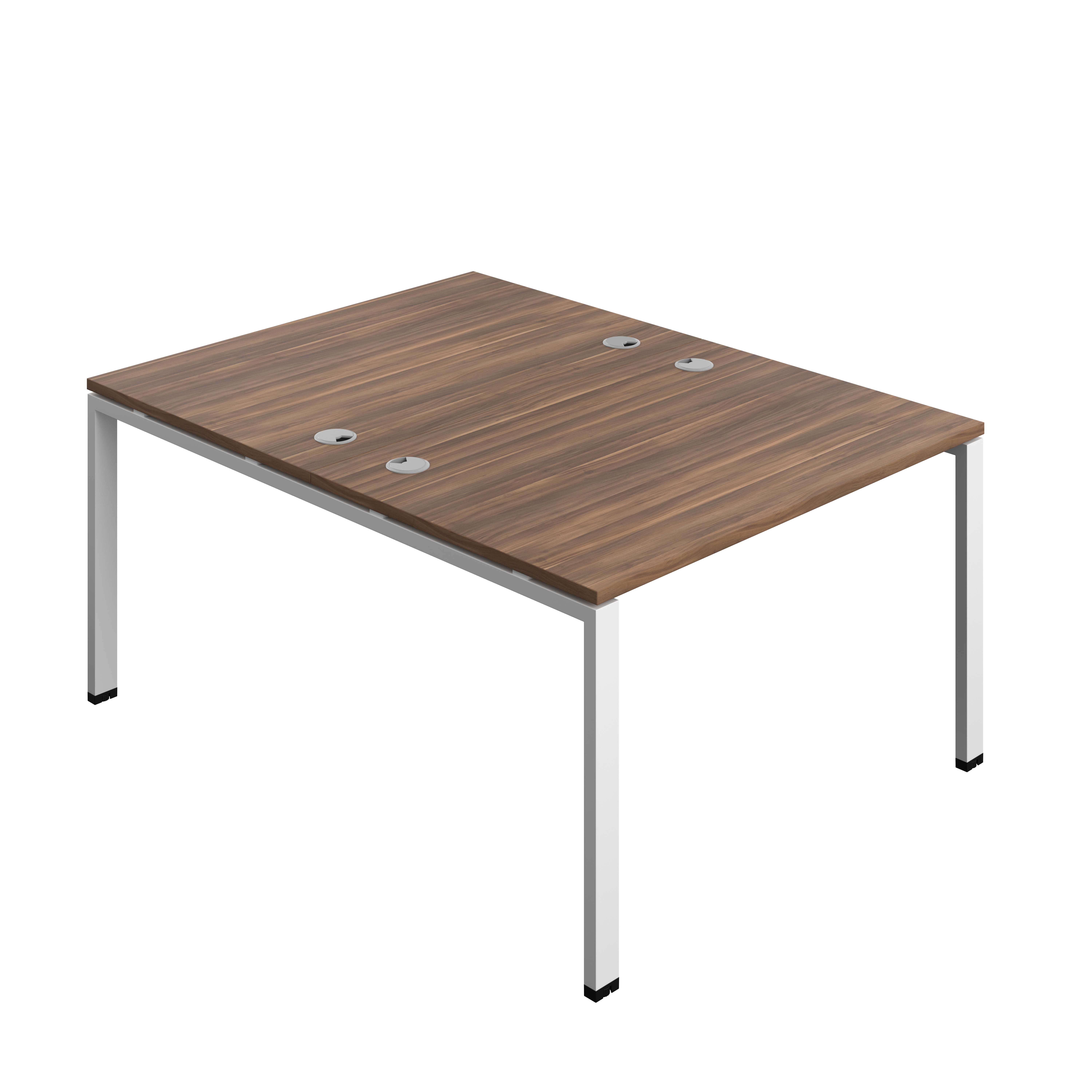 Synergy Bench with Cable Ports: 2 Person (FSC) : Goal Post Leg : 1200 | 800 | Dark Walnut/White