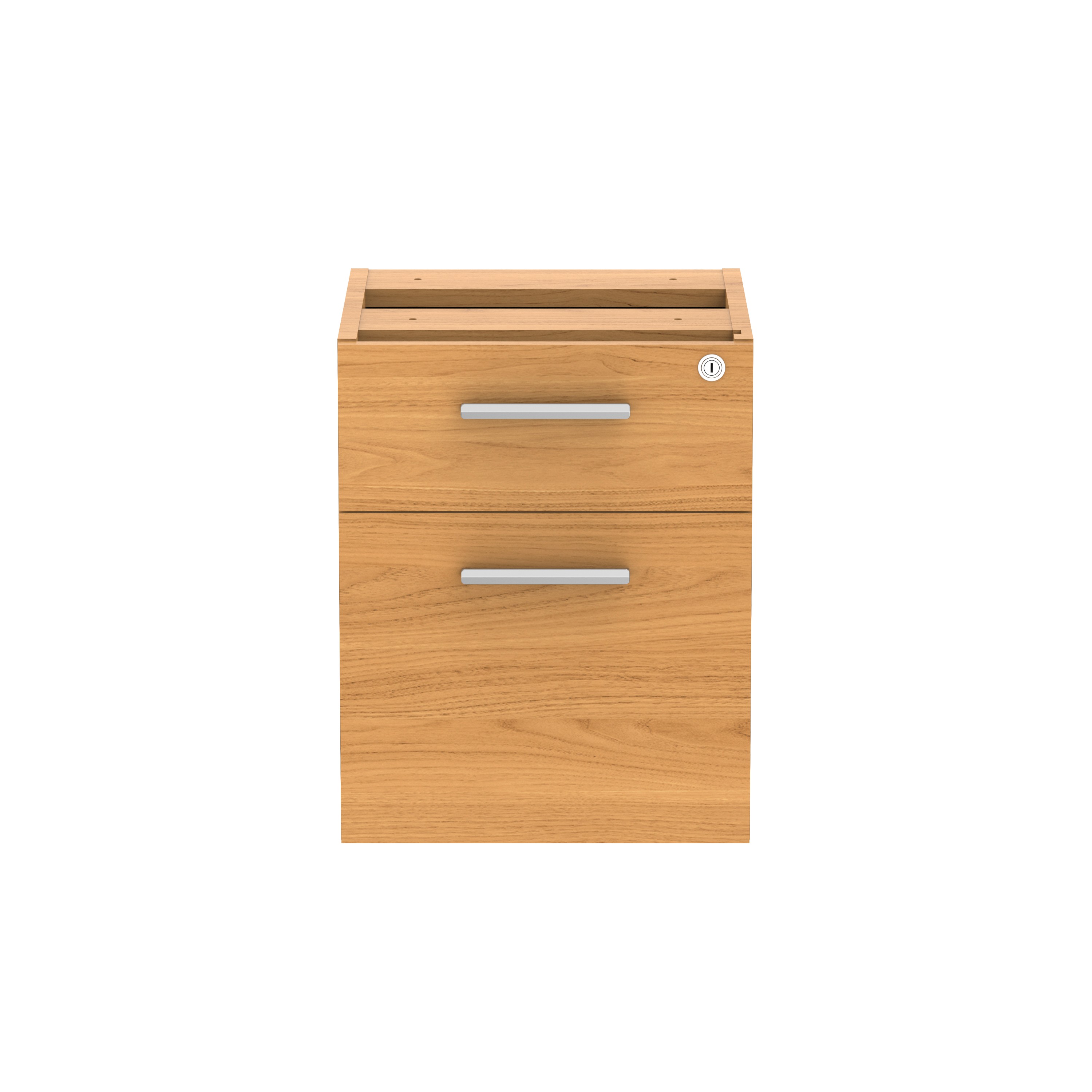 Fixed Under Desk Office Storage Unit (FSC) | 2 Drawers | 800 Deep | Norwegian Beech thumbnail 2