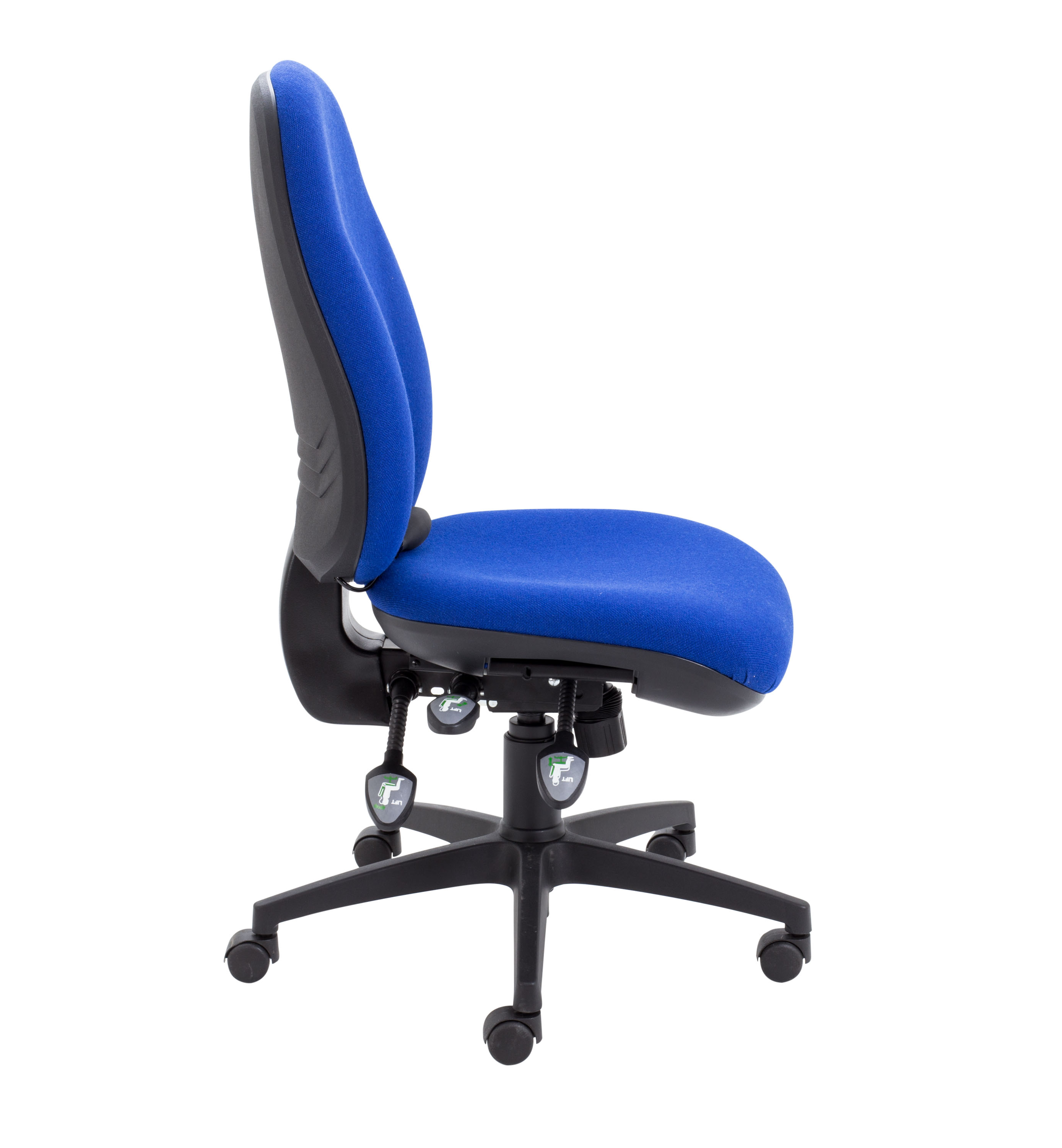 Maxi Ergo Chair with Lumbar Pump | No Arms | Royal Blue thumbnail 3