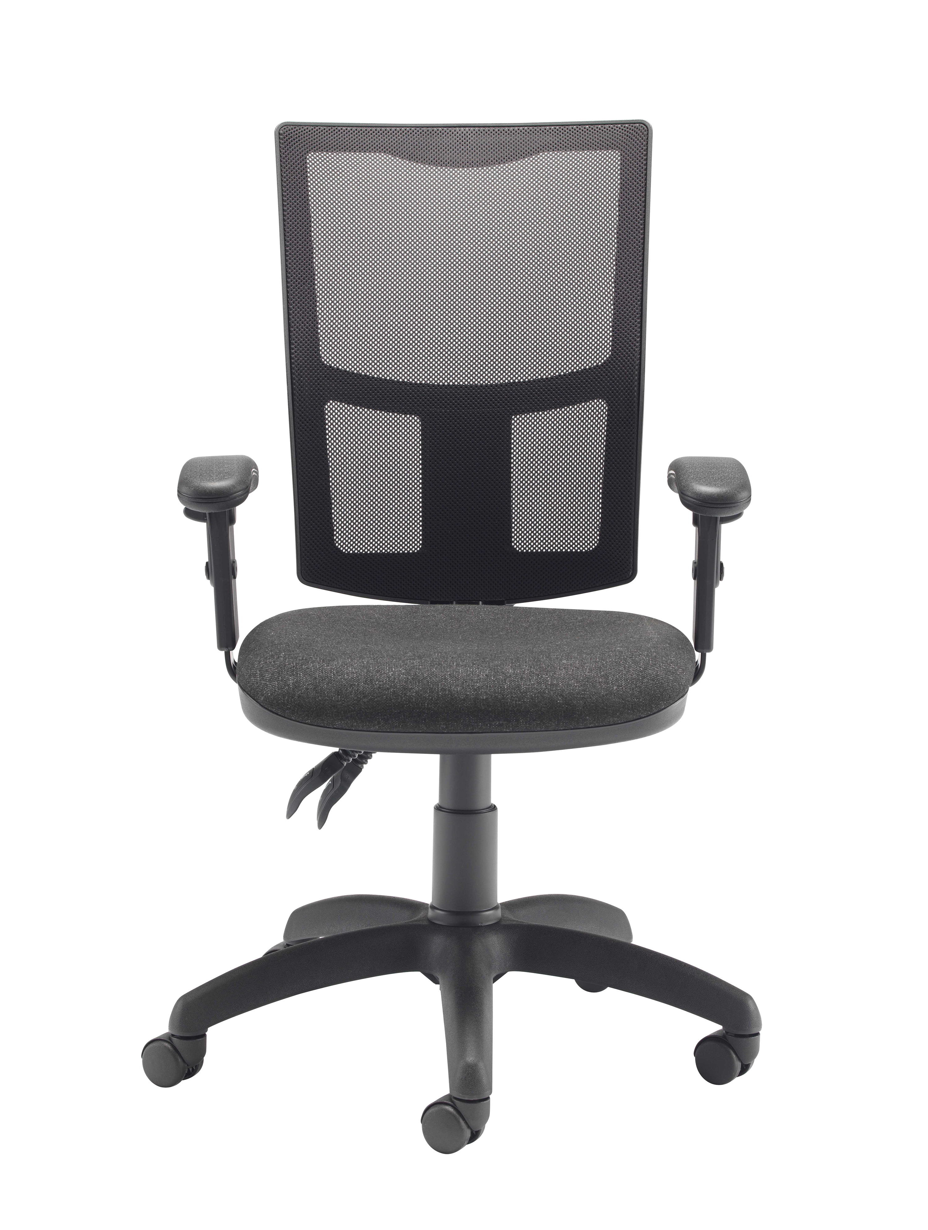 Calypso 2 Mesh Office Chair | Adjustable Arms | Charcoal thumbnail 2