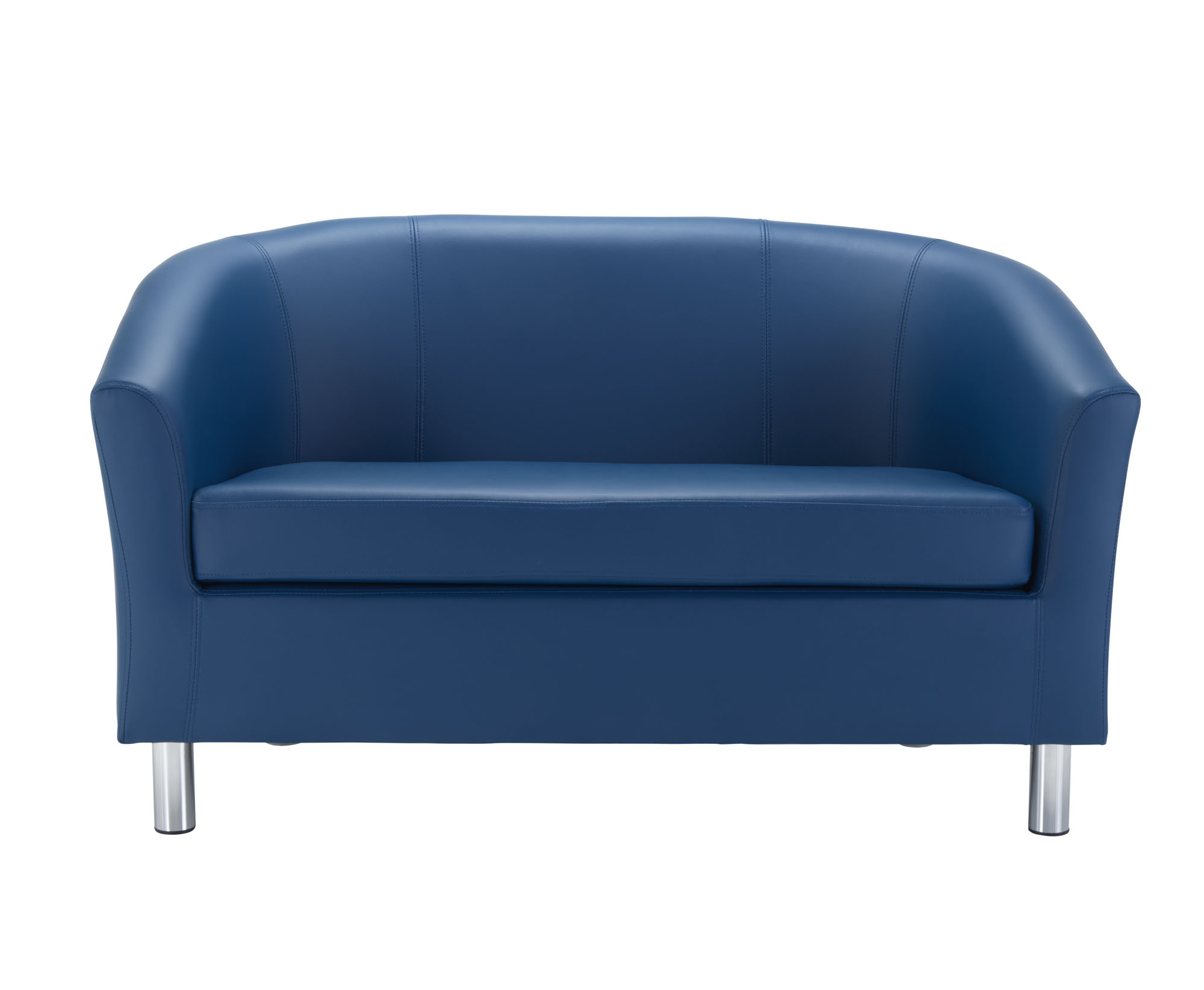 Tub Sofa with Metal Feet | Dark Blue PU thumbnail 2