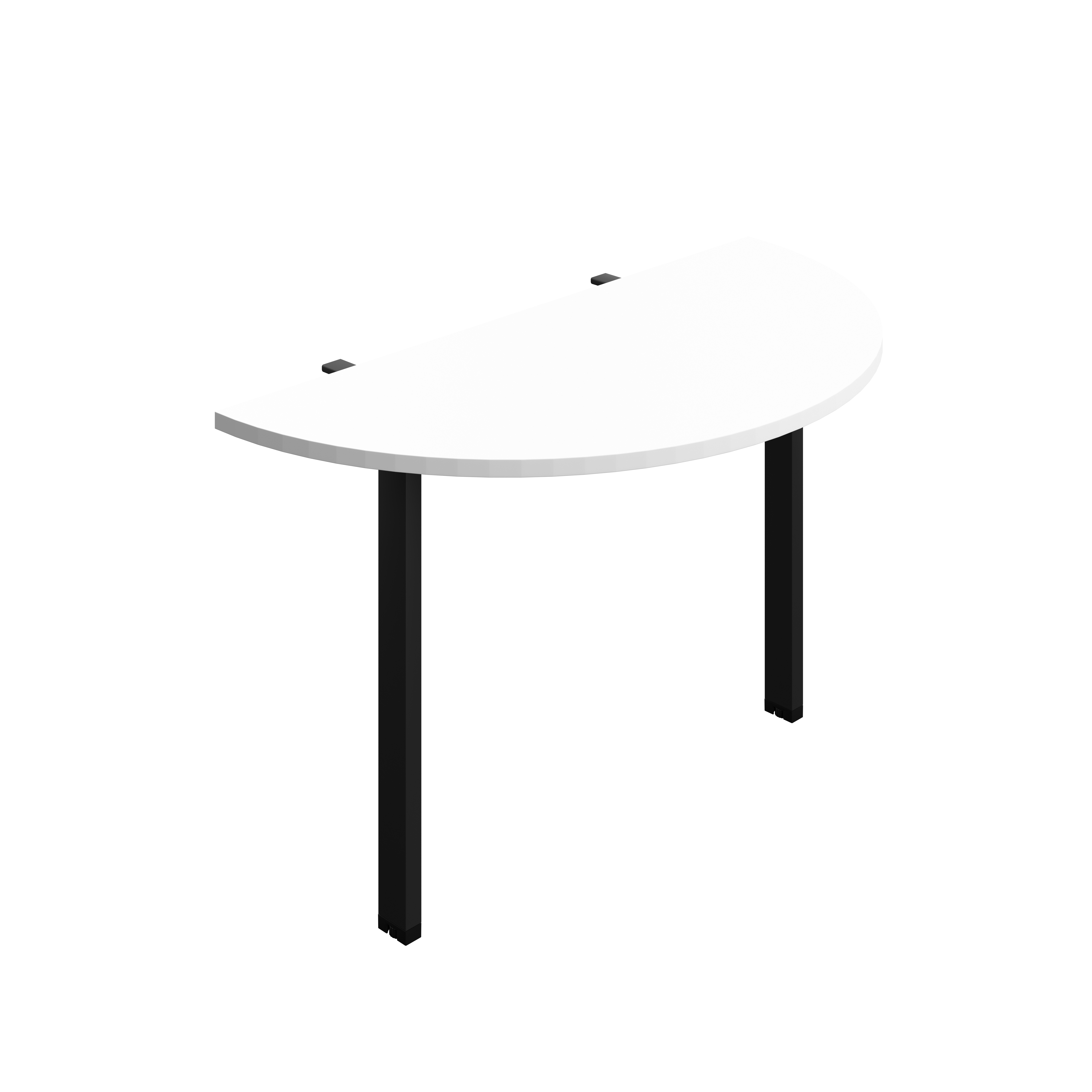 Synergy Screen Depth D-End Single Person Bench : Goal Post Leg : 1200 | 600 | White/Black