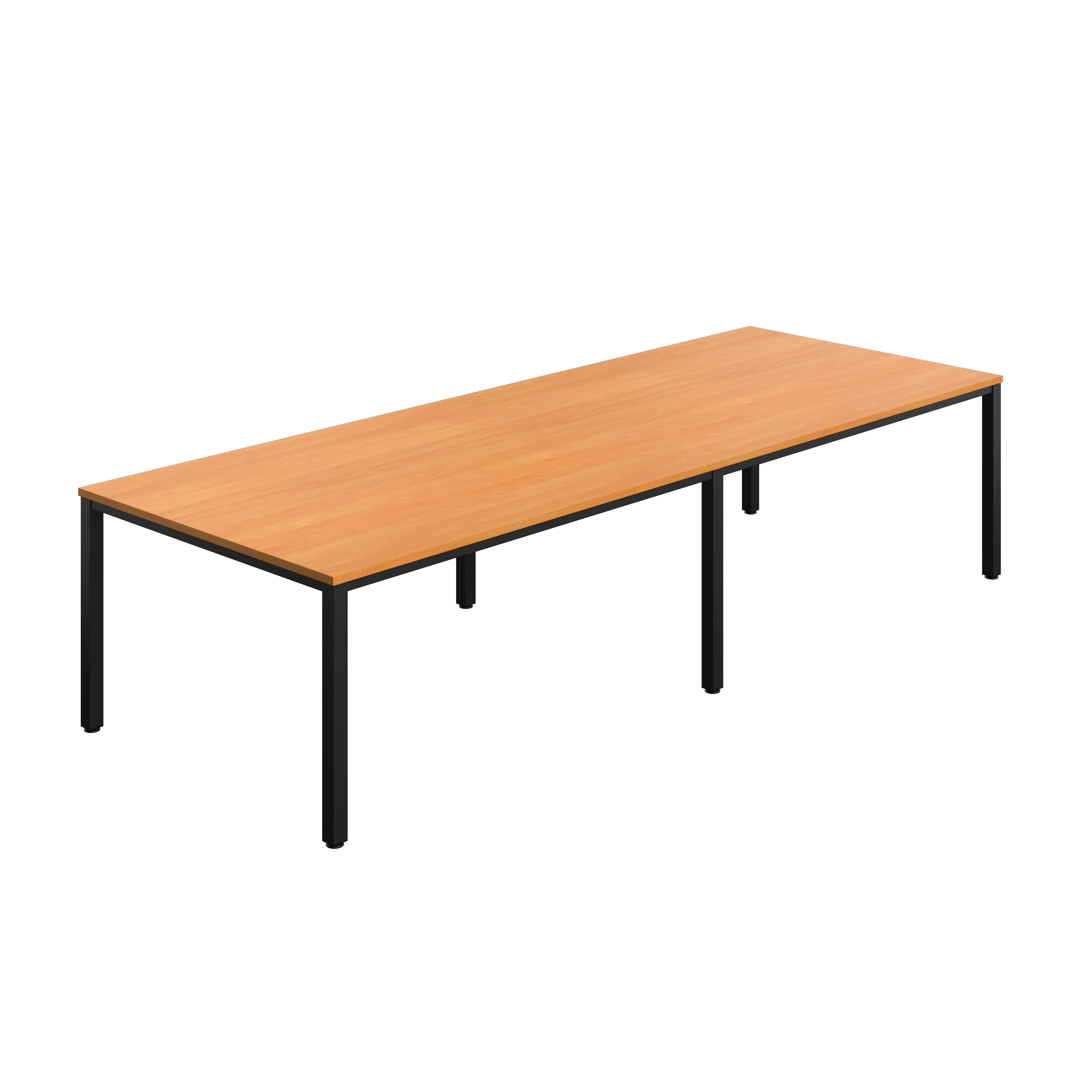 Fraction Infinity Rectangular Meeting Table (FSC) | 3200 X 1200 | Beech/Black
