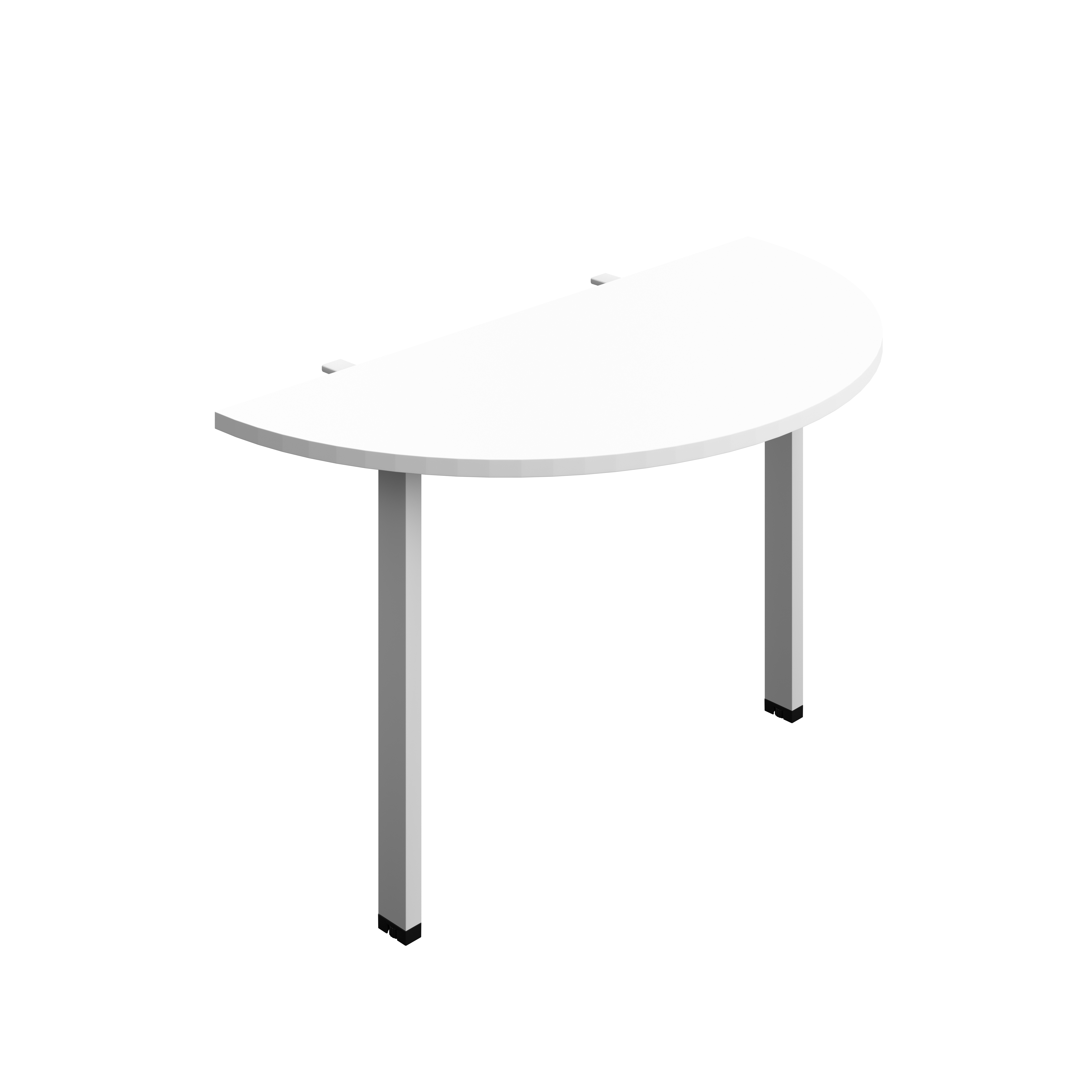 Synergy Screen Depth D-End Single Person Bench : Goal Post Leg : 1200 | 600 | White/Silver