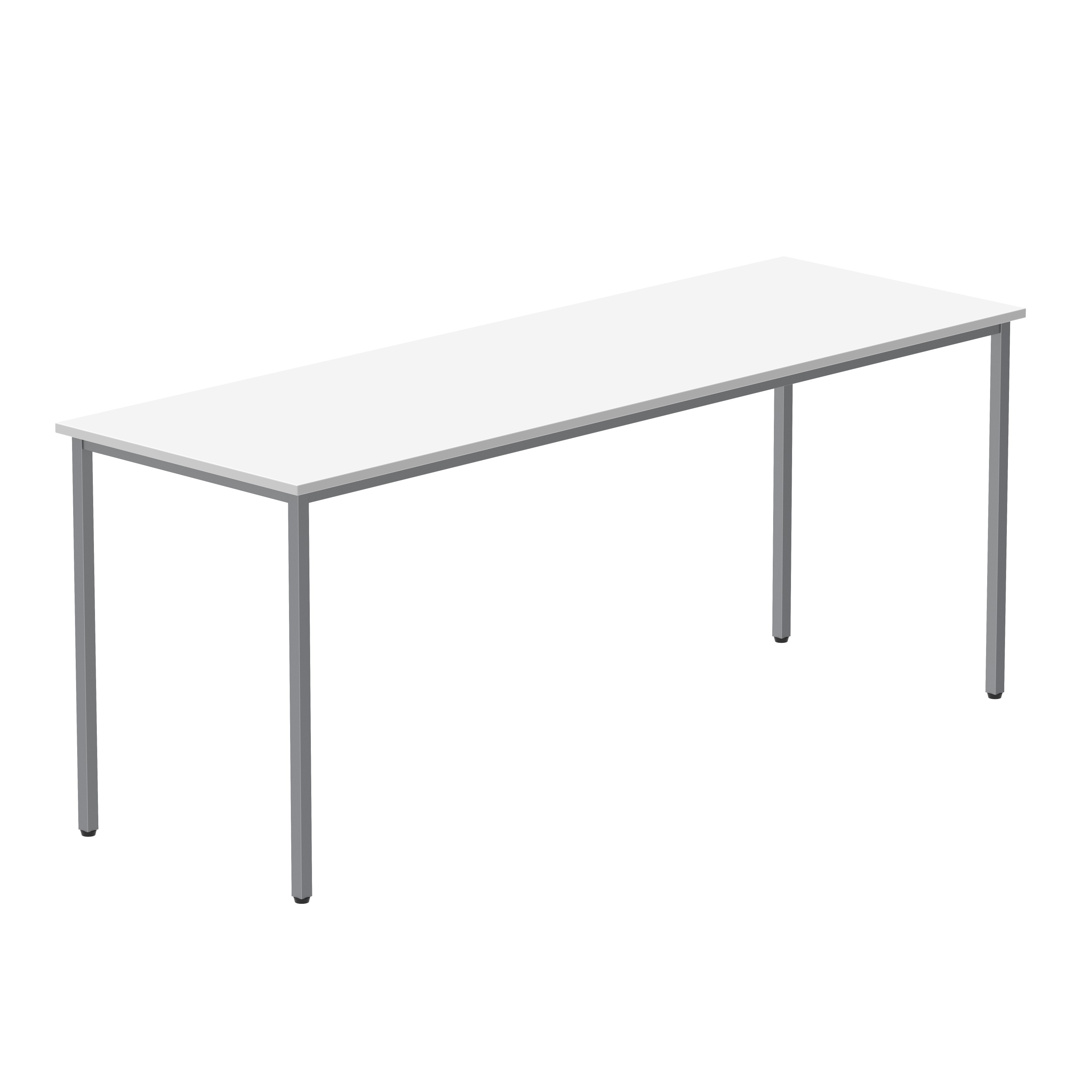 Office Rectangular Multi-Use Table (FSC) | 1800X600 | Arctic White/Silver thumbnail 6