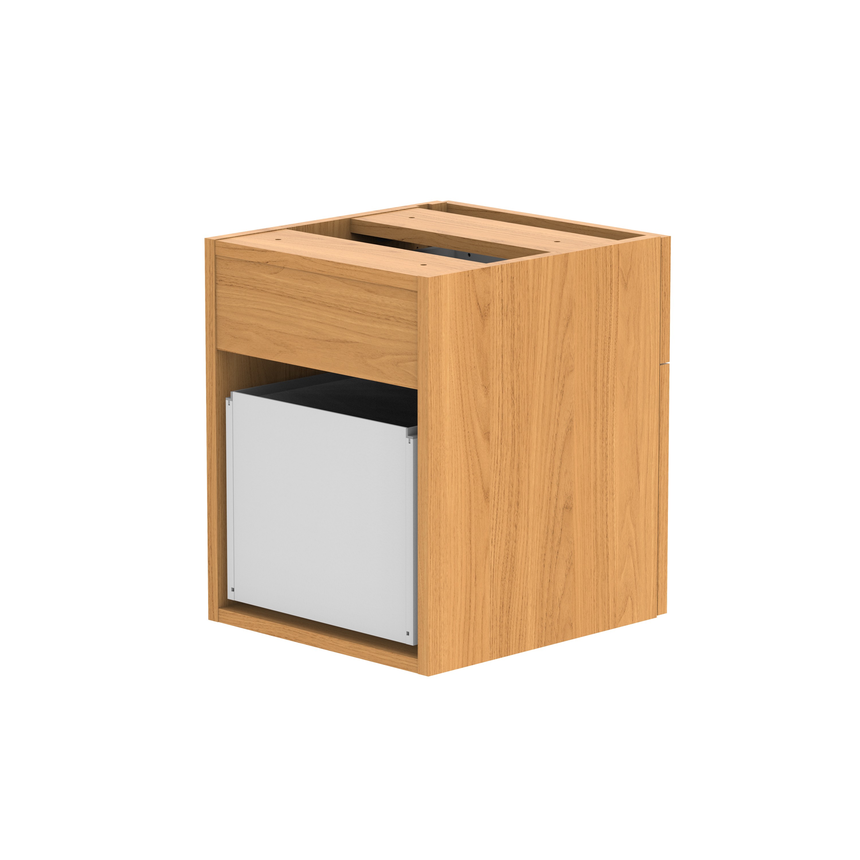 Fixed Under Desk Office Storage Unit (FSC) | 2 Drawers | 800 Deep | Norwegian Beech thumbnail 5