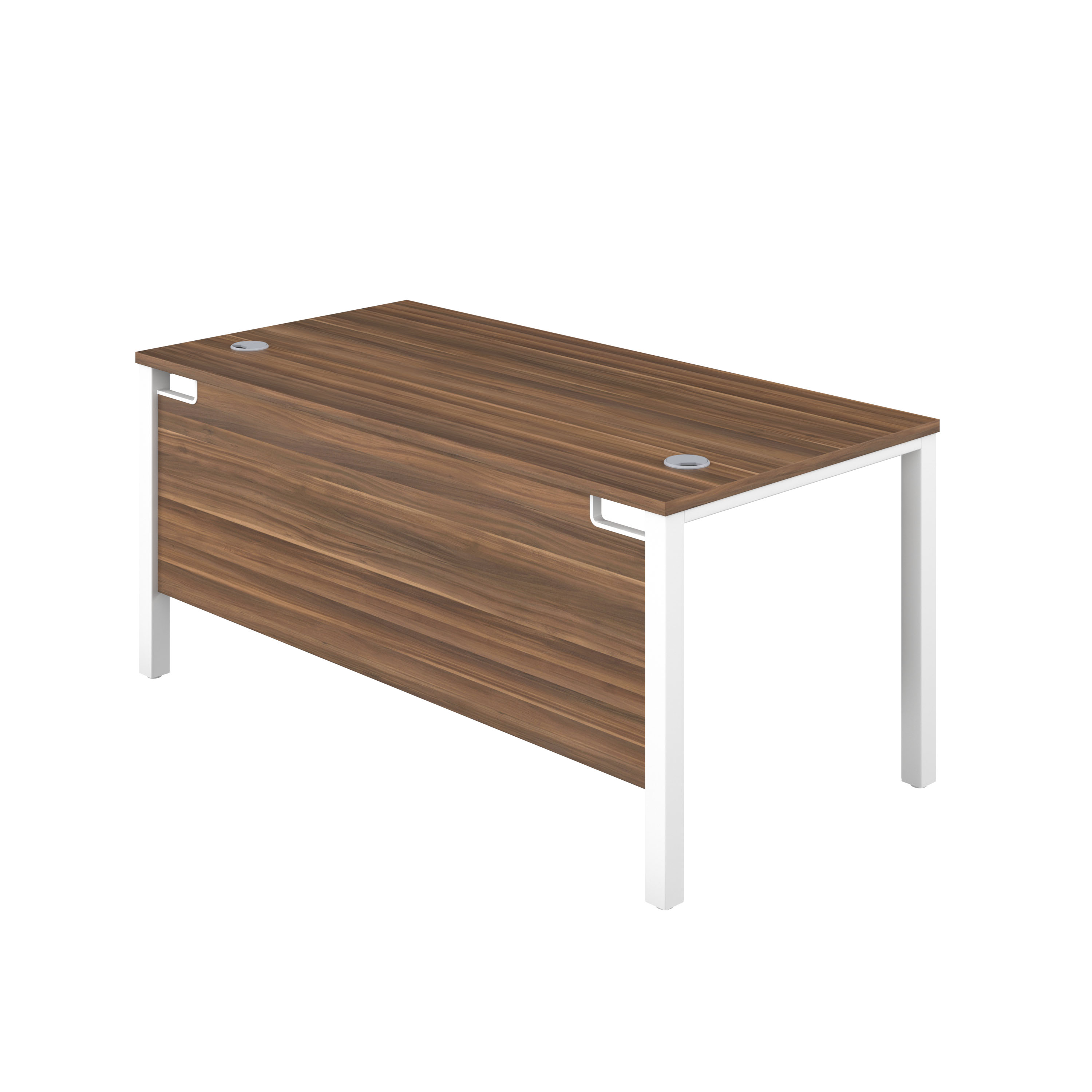 Goal Post Rectangular Desk (FSC) | 1600X600 | Dark Walnut/White thumbnail 4