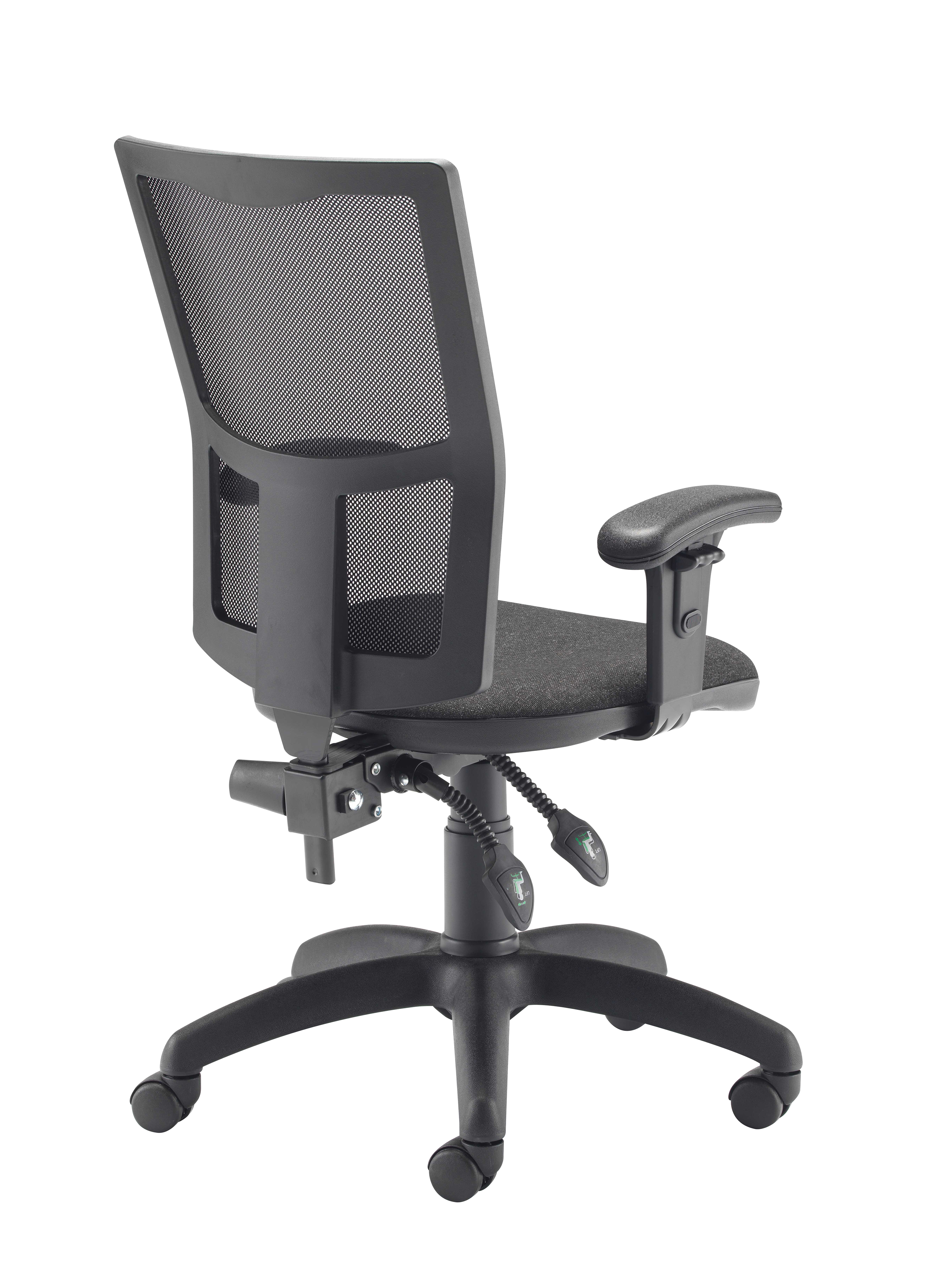 Calypso 2 Mesh Office Chair | Adjustable Arms | Charcoal thumbnail 4