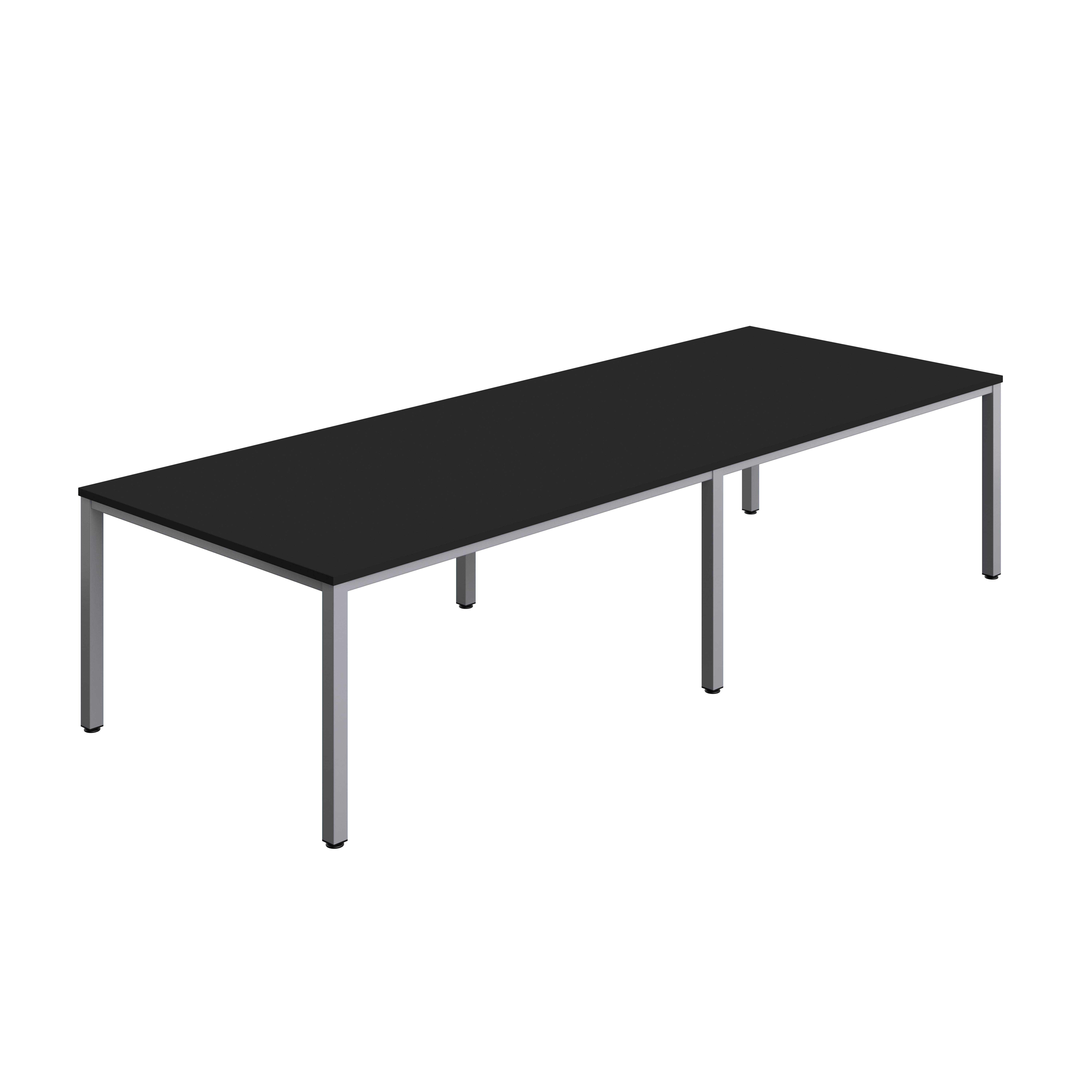 Fraction Infinity Rectangular Meeting Table (FSC) | 3200 X 1200 | Black/Silver