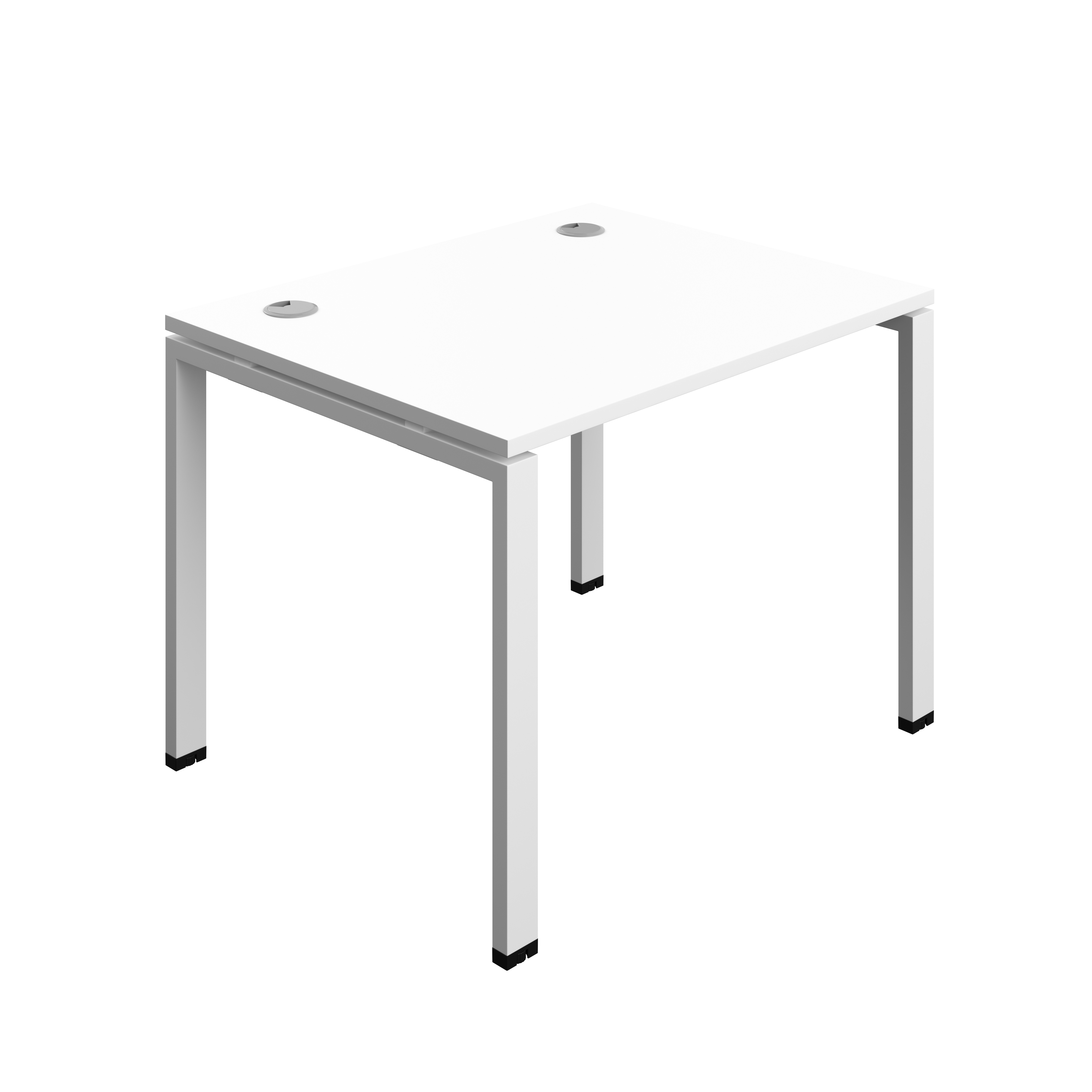 Synergy Bench with Cable Ports: 1 Person (FSC) : Goal Post Leg : 1000 | 800 | White/White