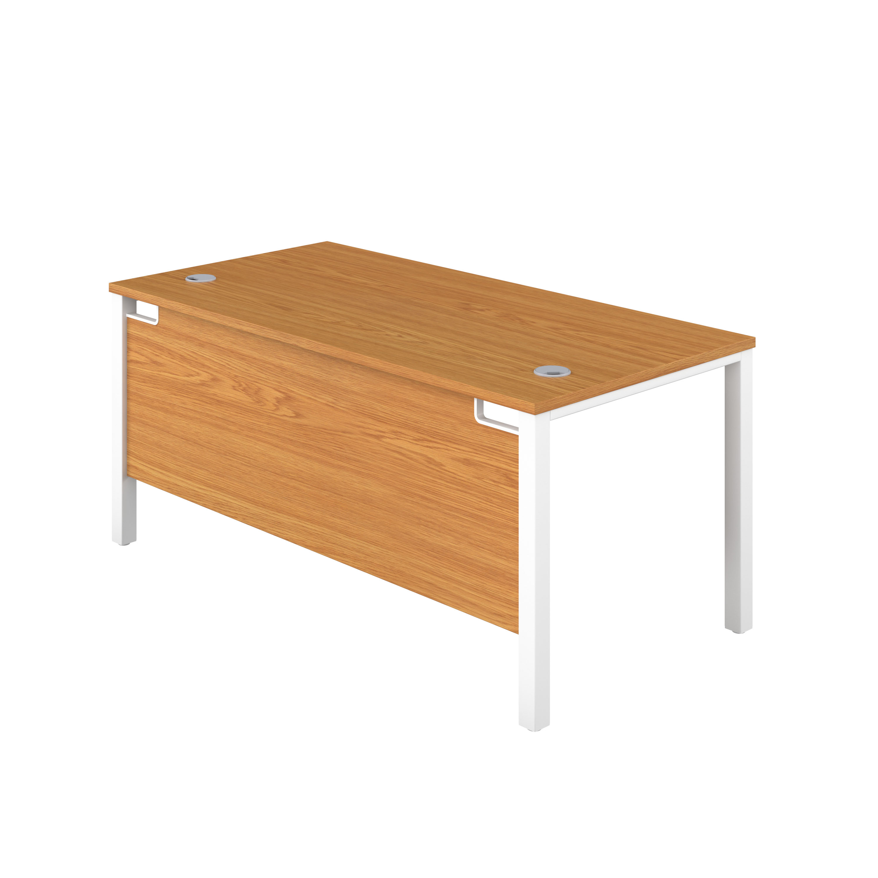 Goal Post Rectangular Desk (FSC) | 1600X600 | Nova Oak/White thumbnail 4