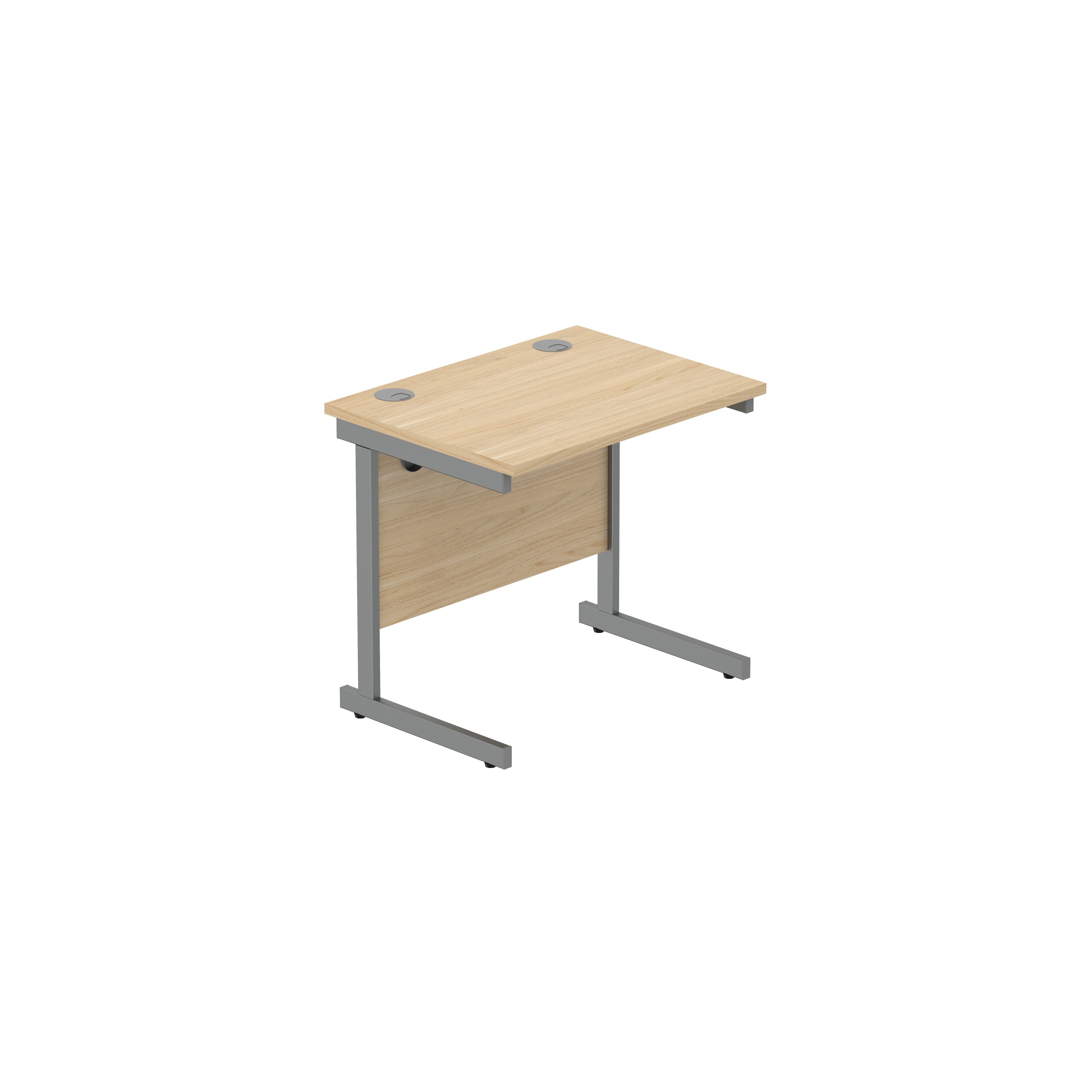 Office Rectangular Desk with Steel Single Upright Cantilever Frame (FSC) | 800X600 | Canadian Oak/Graphite