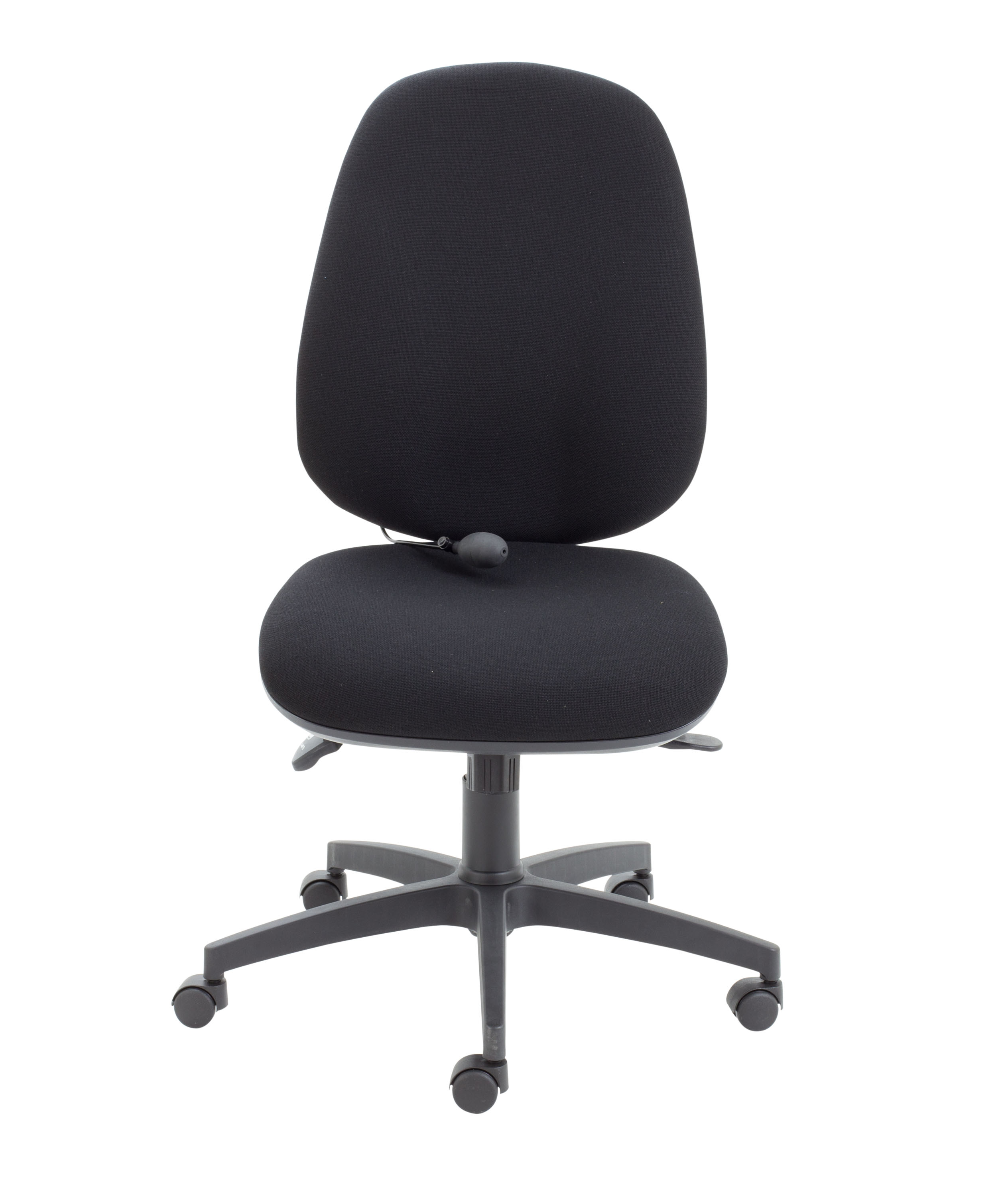 Maxi Ergo Chair with Lumbar Pump | No Arms | Black thumbnail 2