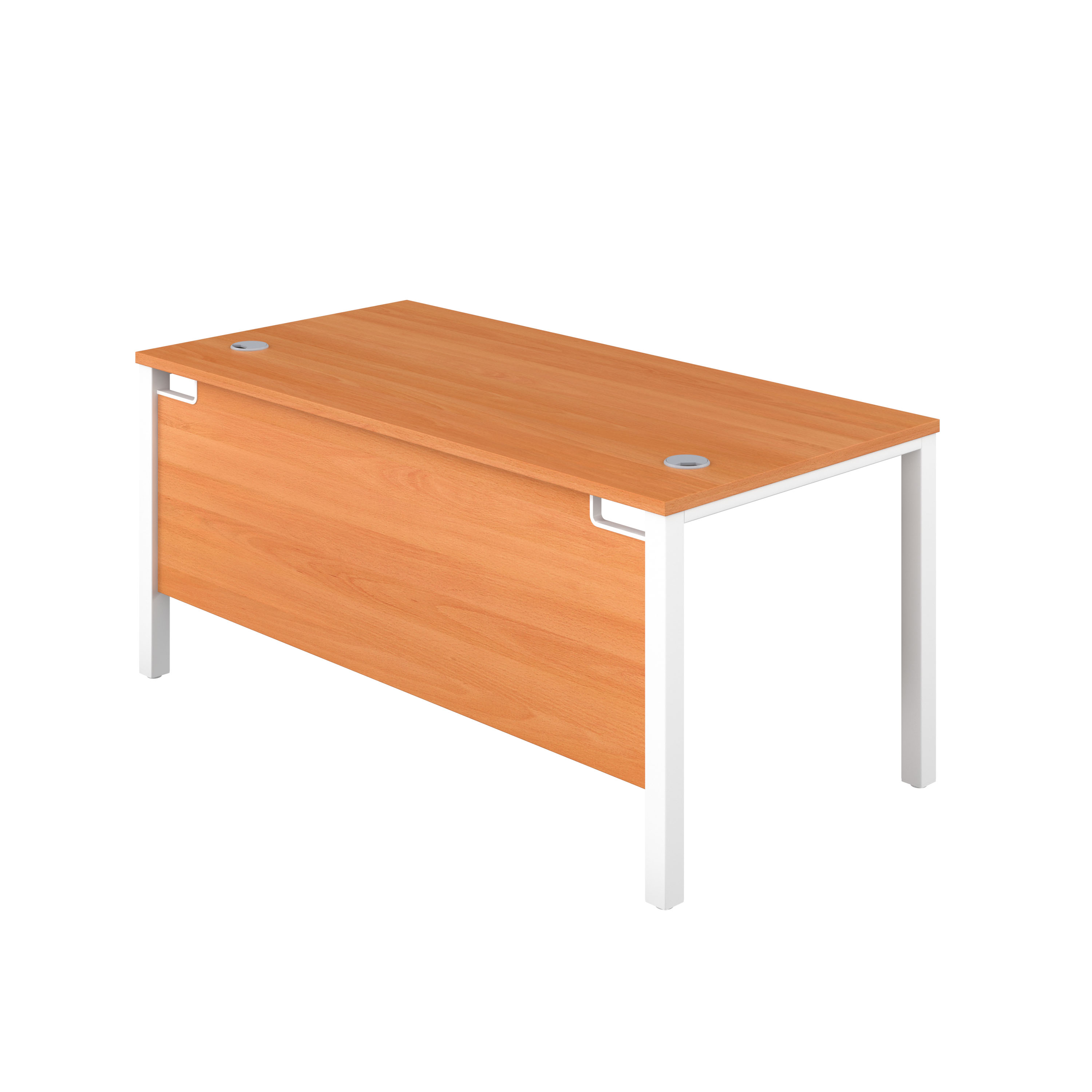 Goal Post Rectangular Desk (FSC) | 1800X600 | Beech/White thumbnail 4