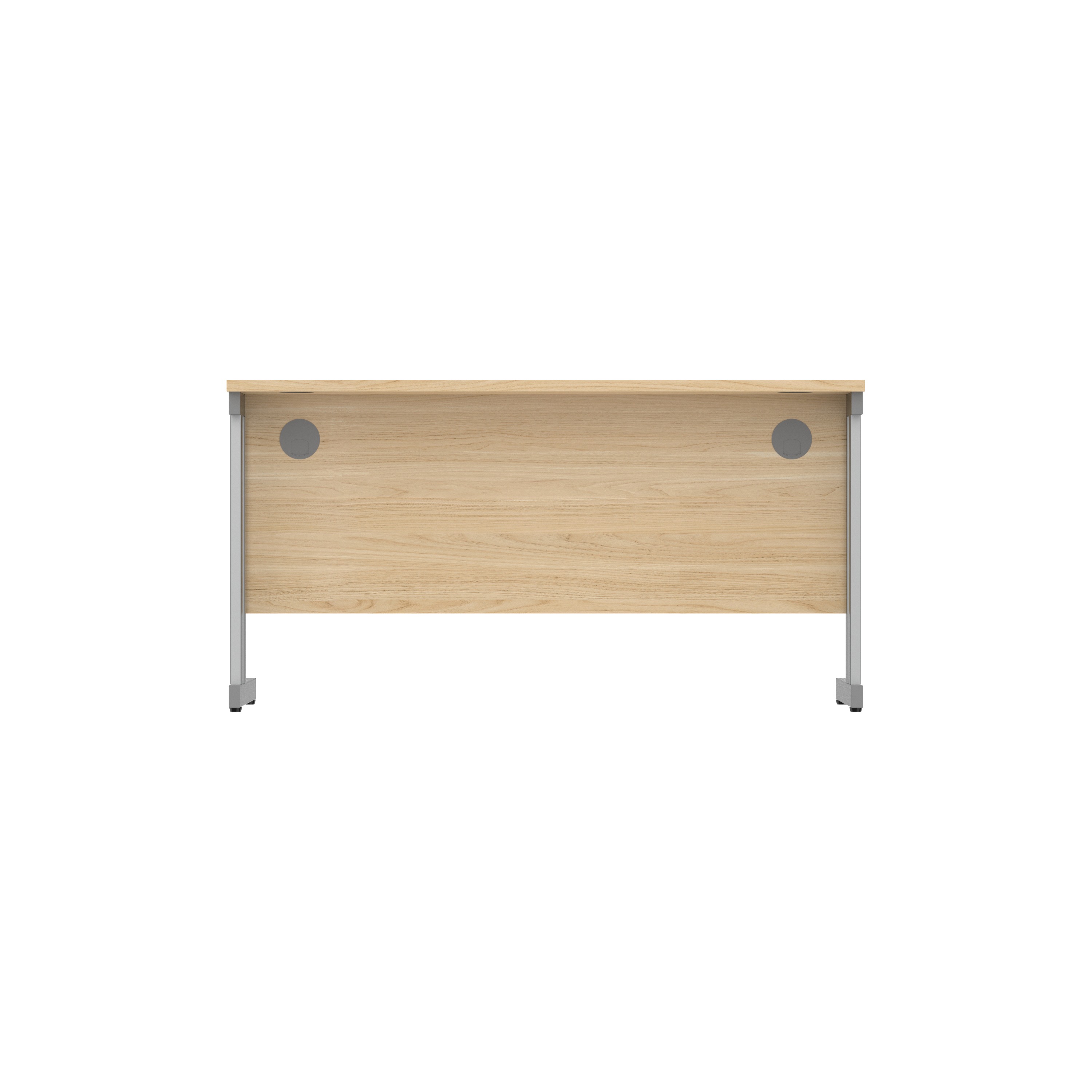 Office Rectangular Desk with Steel Double Upright Cantilever Frame (FSC) | 1400X800 | Canadian Oak/Graphite thumbnail 5