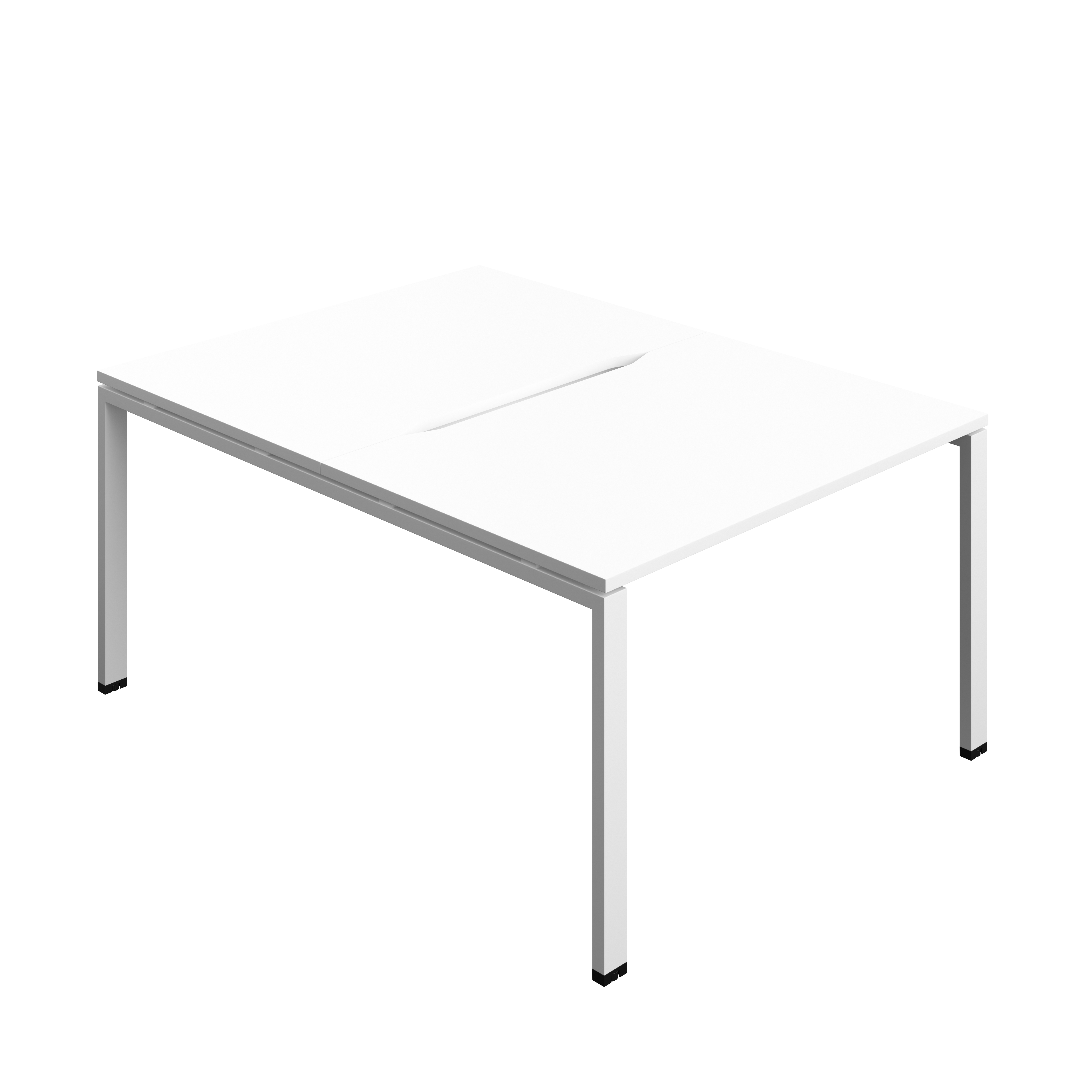 Synergy Bench with Cut Out: 2 Person (FSC) : Goal Post Leg : 1200 | 800 | White/White