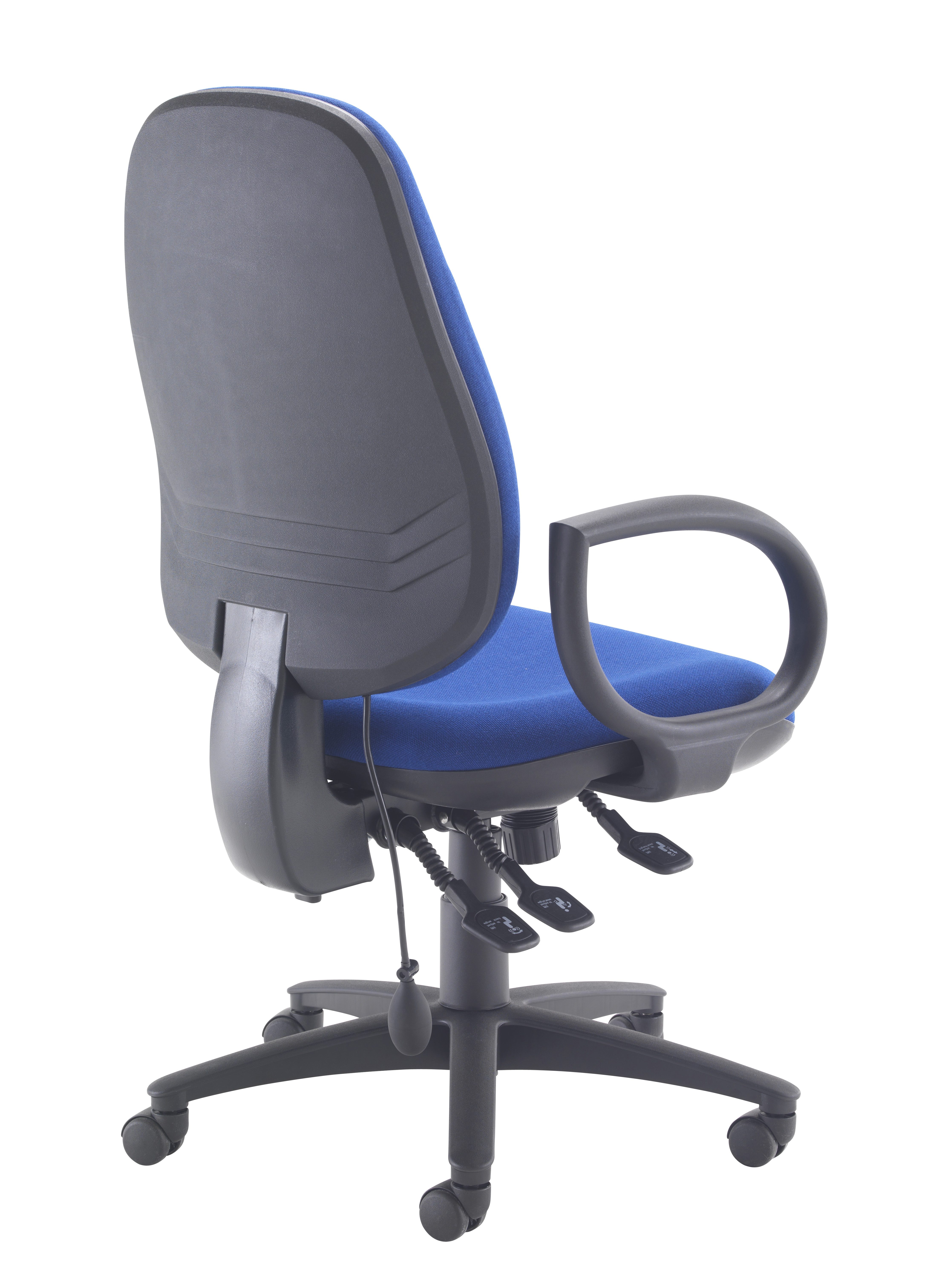 Maxi Ergo Chair with Lumbar Pump | Fixed Arms | Royal Blue thumbnail 4