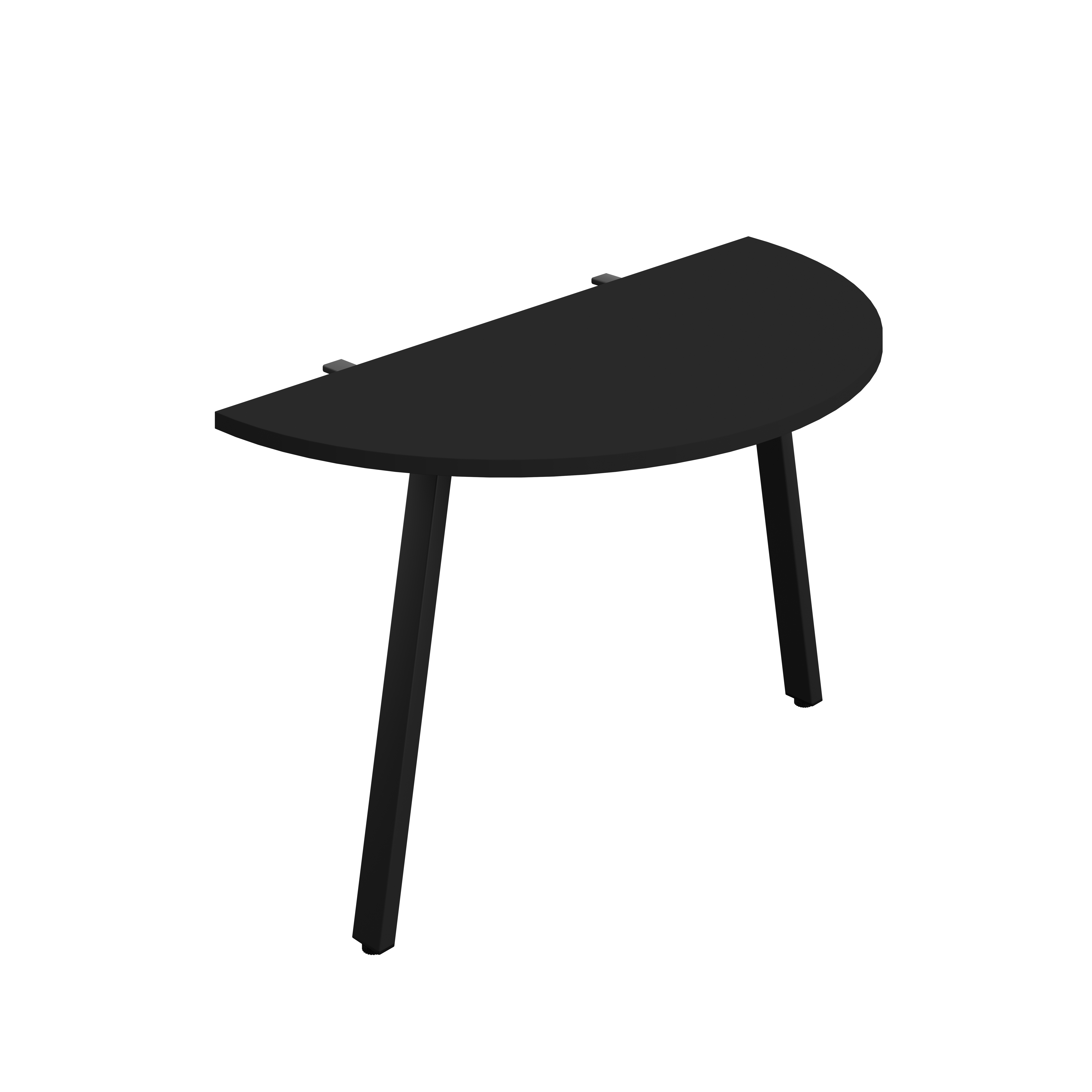 Synergy Screen Depth D-End Single Person Bench : A-Frame Leg : 1200 | 600 | Black/Black