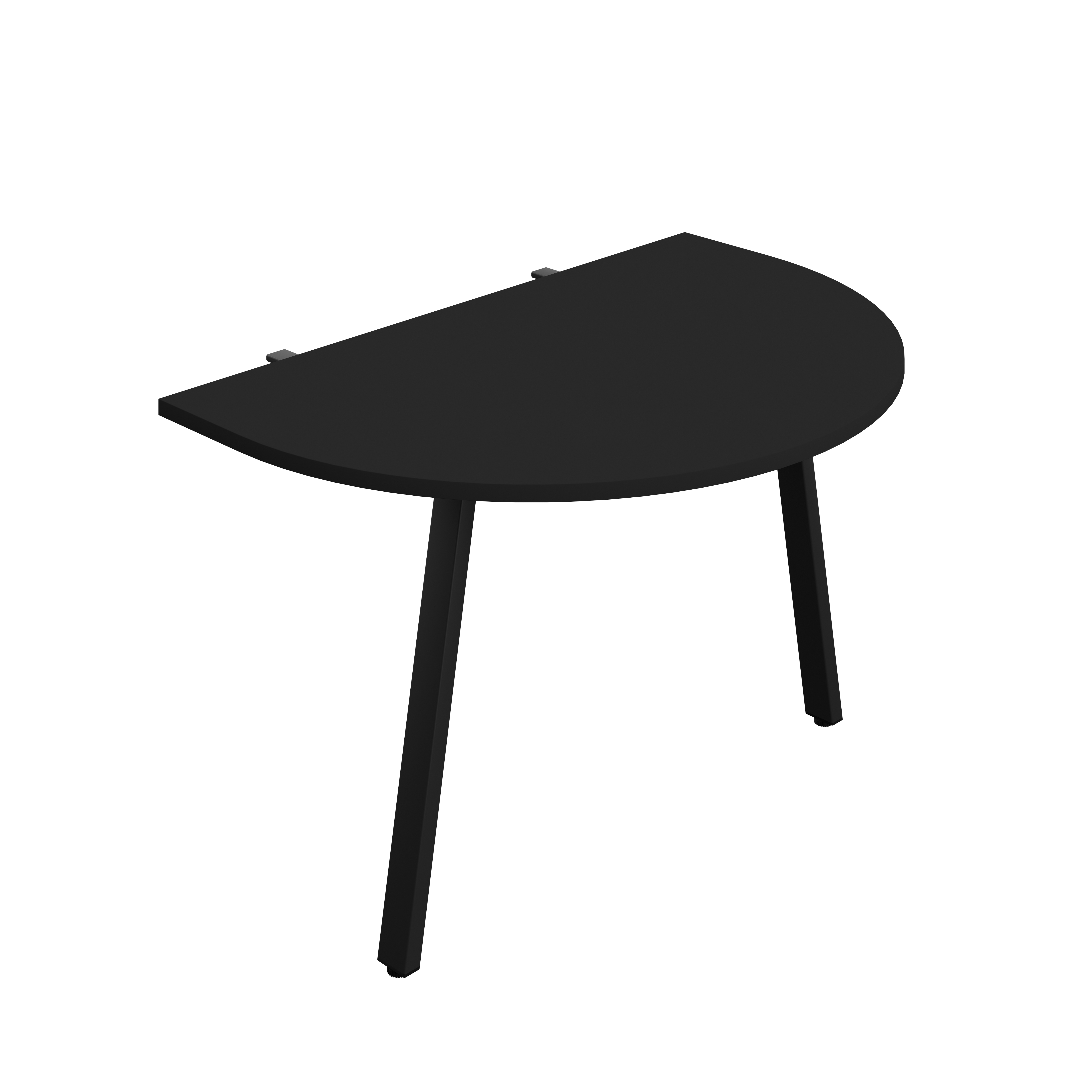 Synergy Screen Depth D-End Single Person Bench : A-Frame Leg : 1200 | 800 | Black/Black