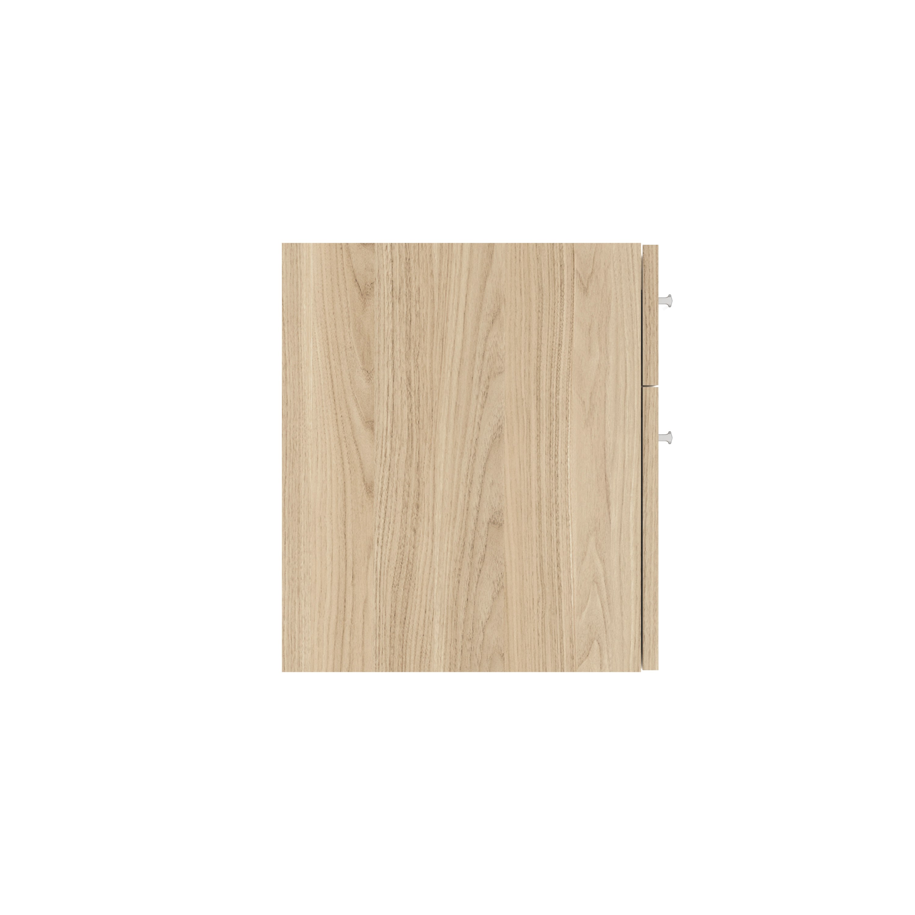 Fixed Under Desk Office Storage Unit (FSC) | 2 Drawers | 800 Deep | Canadian Oak thumbnail 3