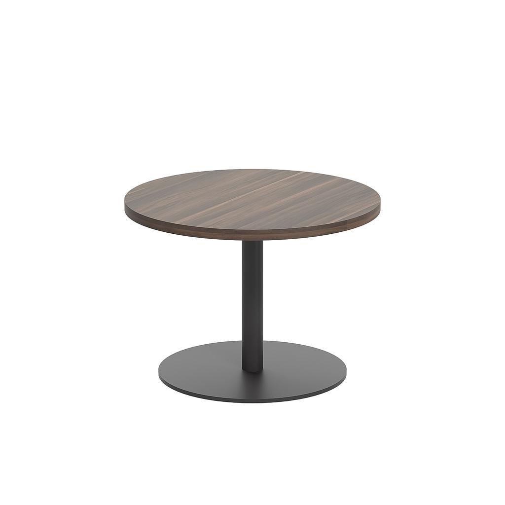 Contract Table Low (FSC) | 600mm | Dark Walnut/Black
