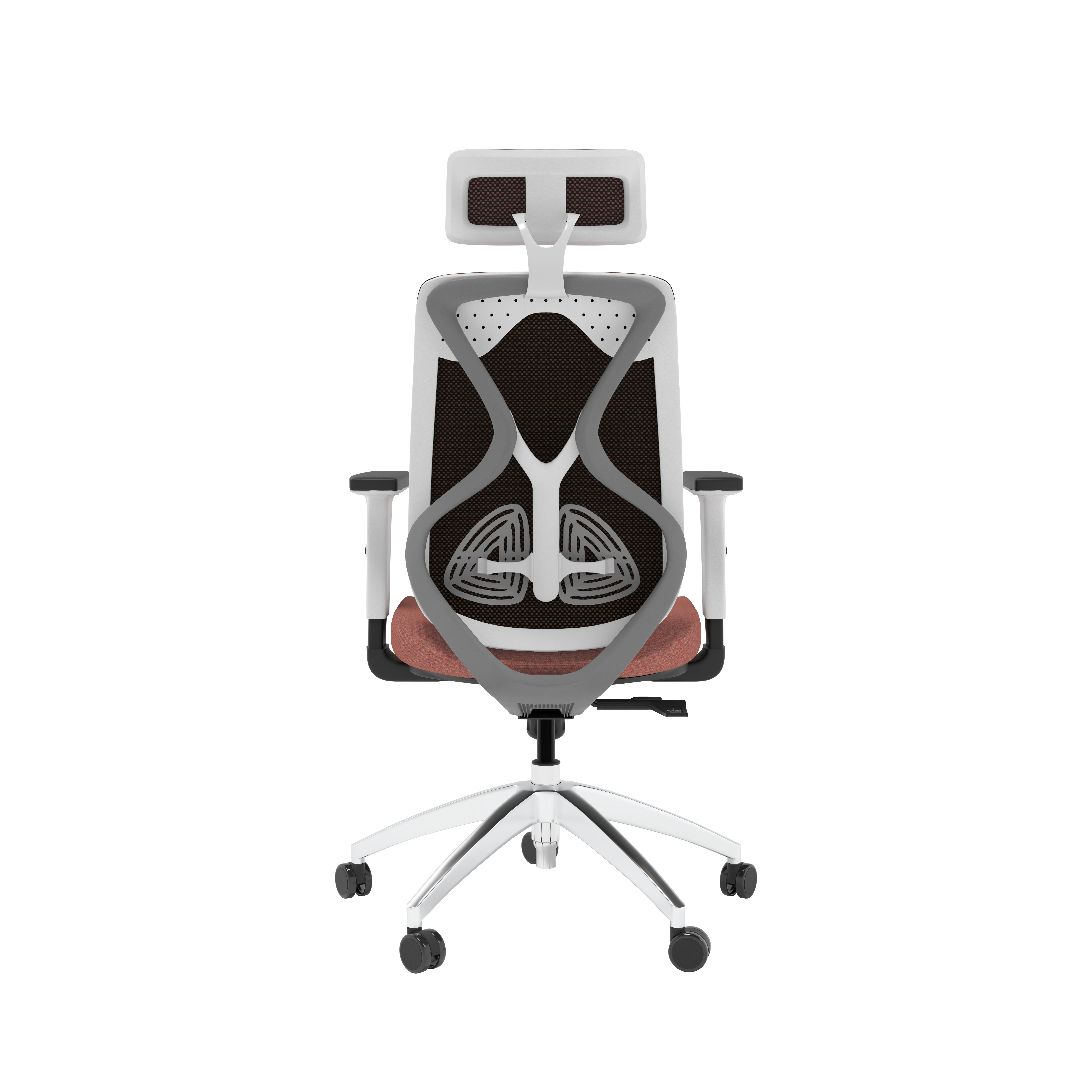 Maldini High Back Office Chair | Orange/White thumbnail 6