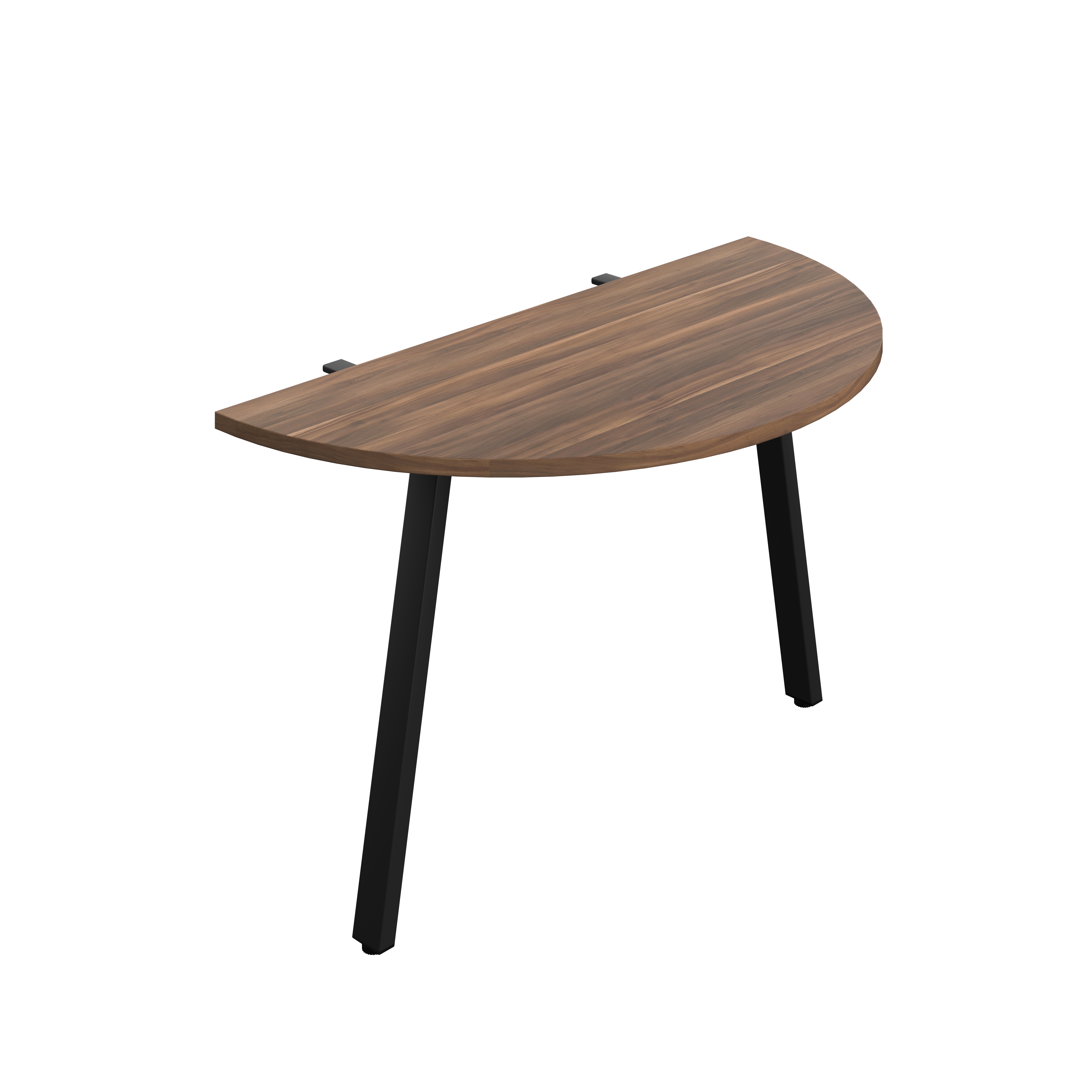 Synergy Screen Depth D-End Single Person Bench : A-Frame Leg : 1200 | 600 | Dark Walnut/Black