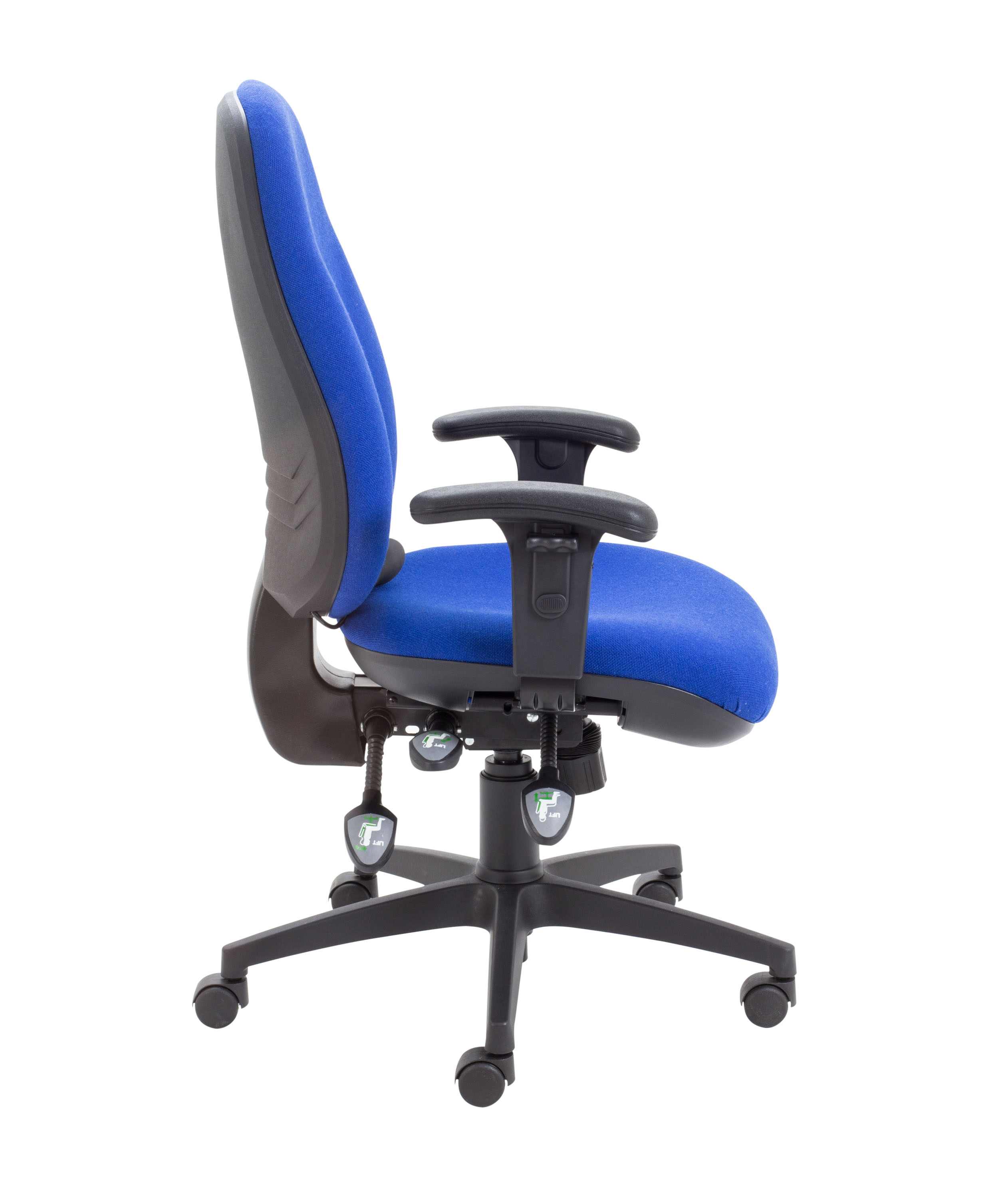 Maxi Ergo Chair with Lumbar Pump | Adjustable Arms | Royal Blue thumbnail 3