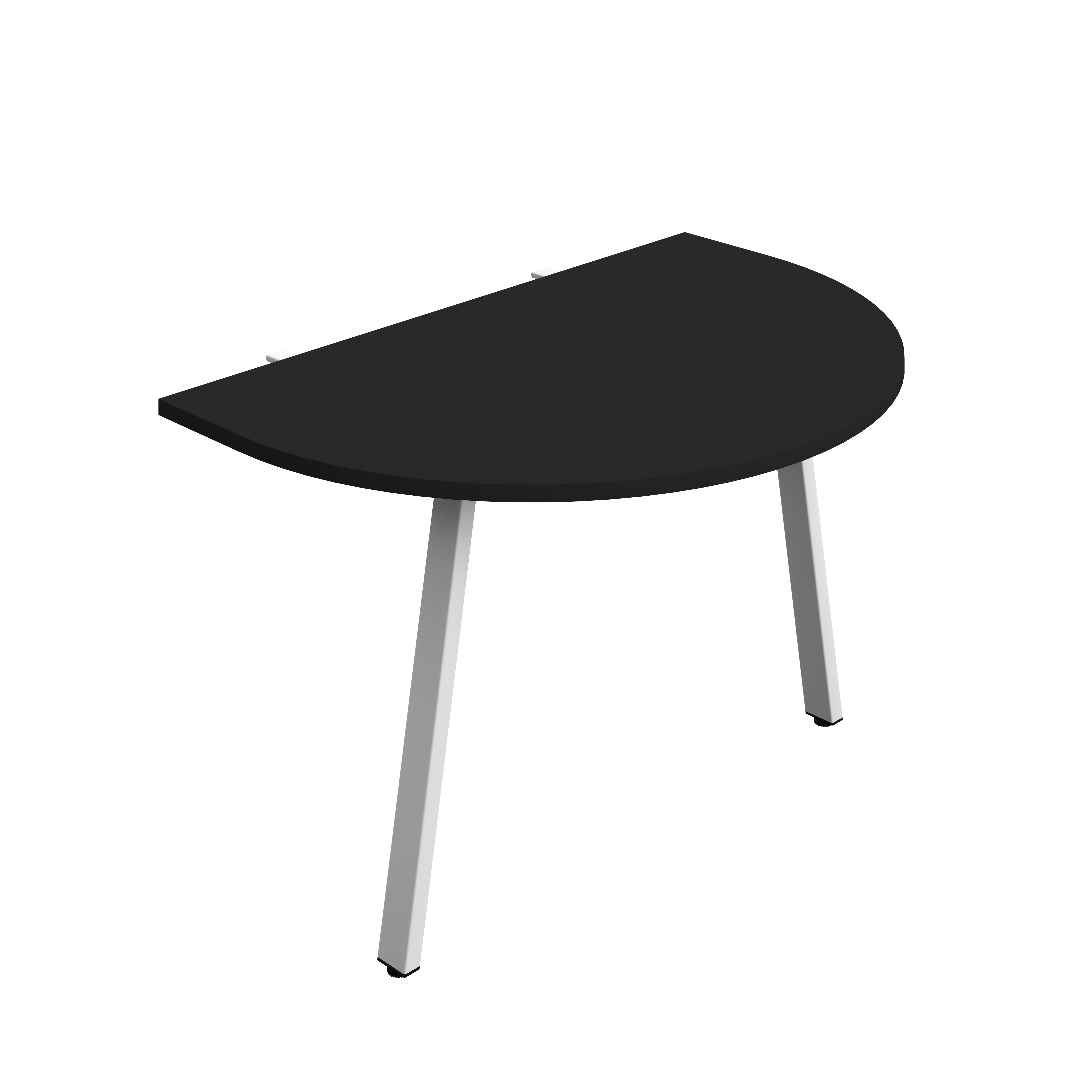 Synergy Screen Depth D-End Single Person Bench : A-Frame Leg : 1200 | 800 | Black/White