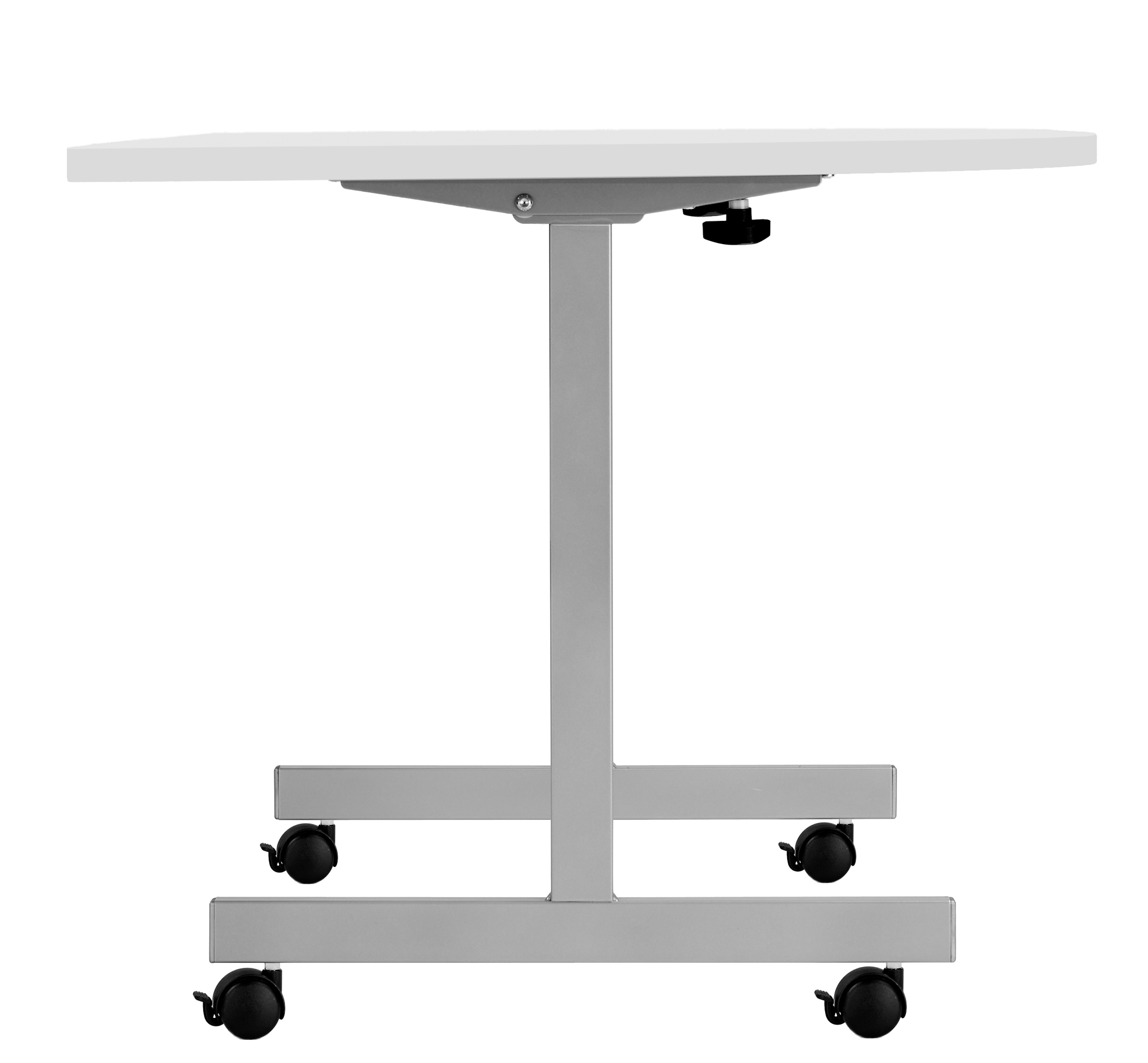 One Eighty D-End Tilting Table (FSC) | 1600 X 800 | White/Silver thumbnail 3
