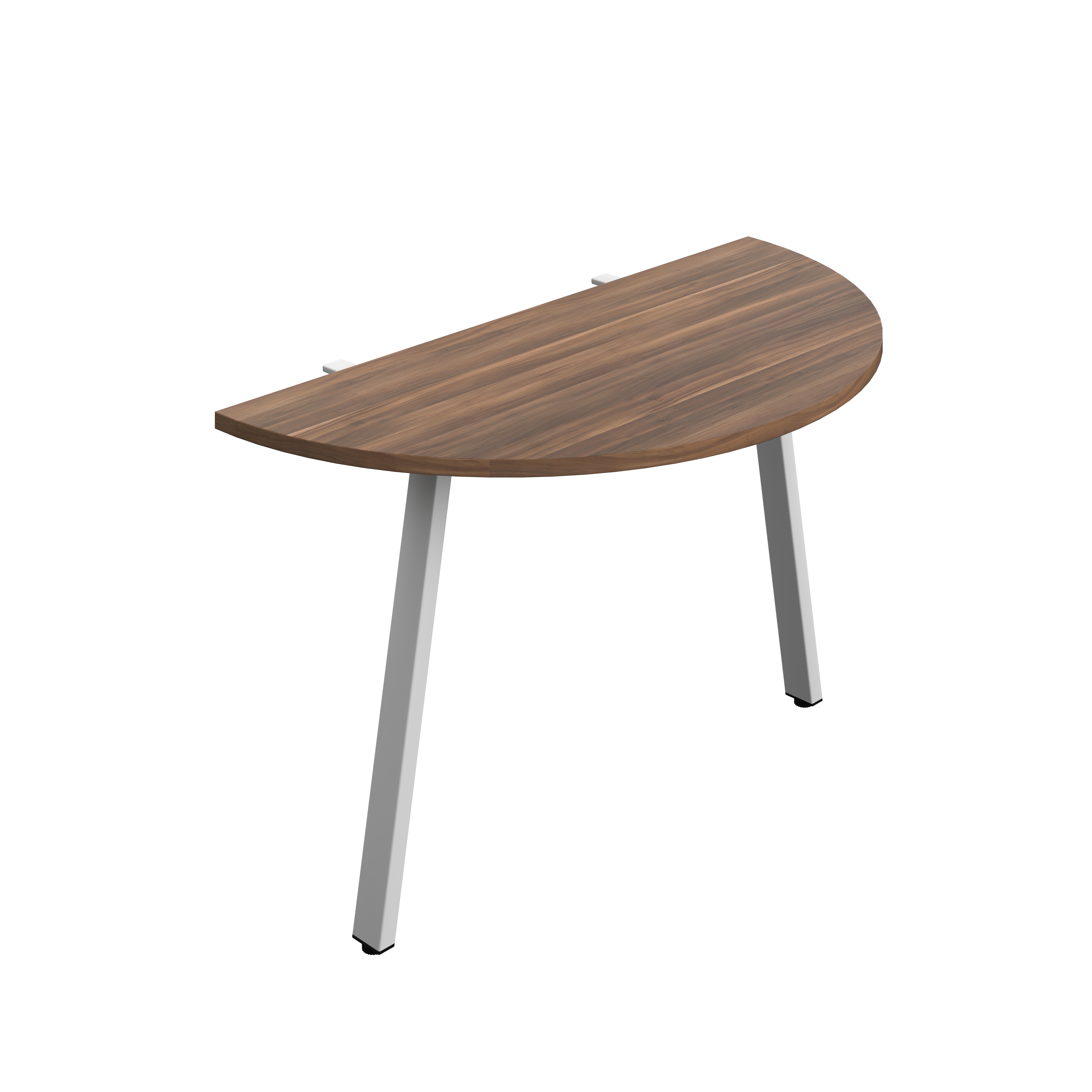 Synergy Screen Depth D-End Single Person Bench : A-Frame Leg : 1200 | 600 | Dark Walnut/Silver