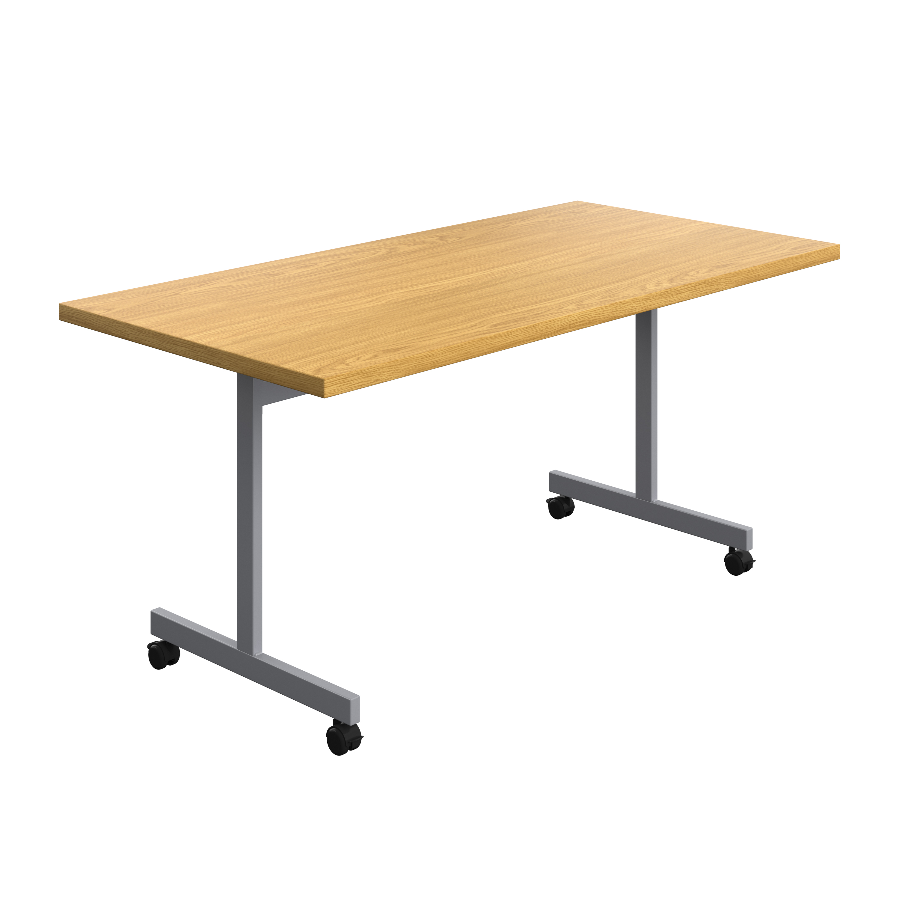 One Eighty Rectangular Tilting Table (FSC) | 1600 X 800 | Nova Oak/Silver