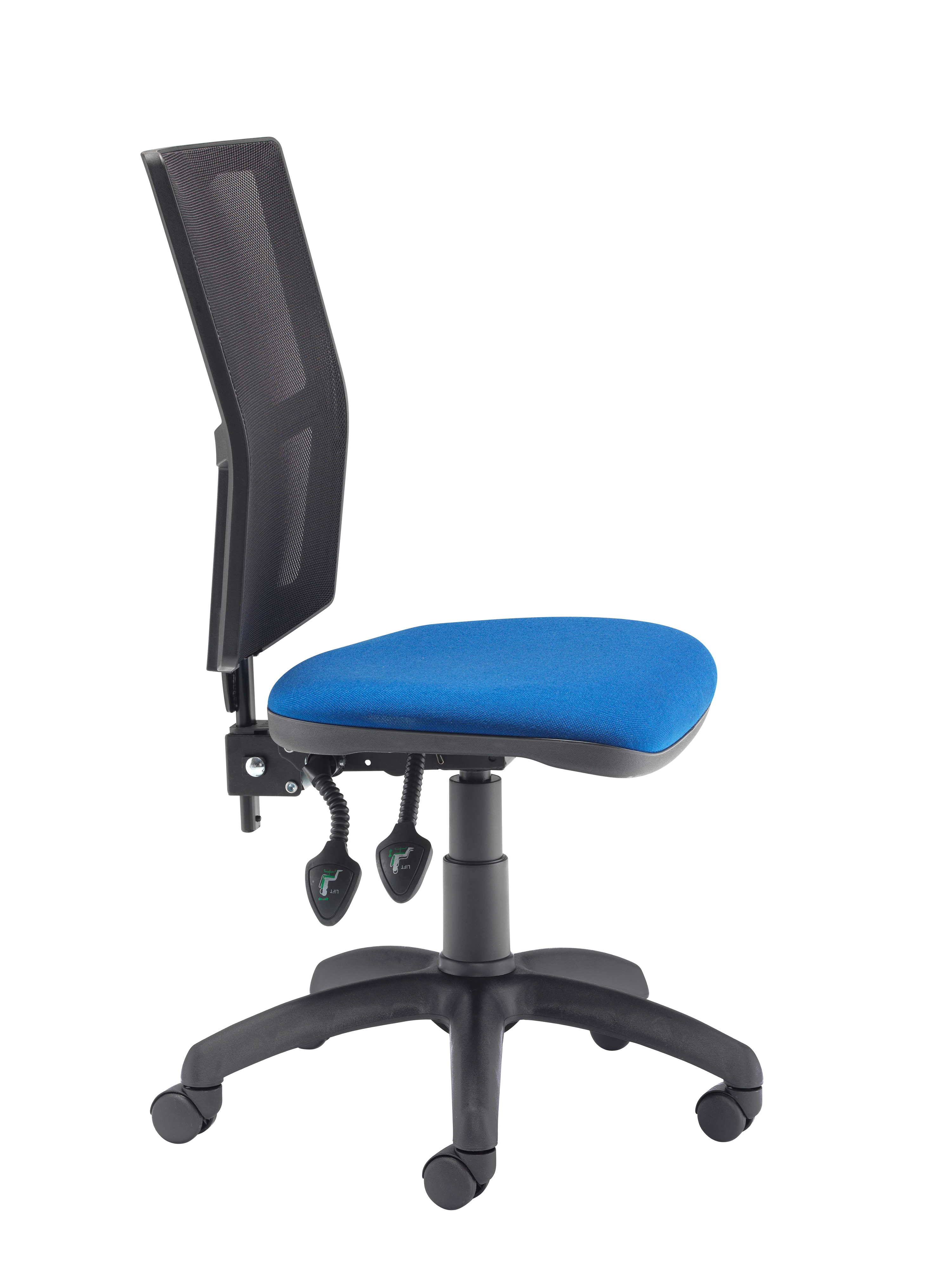 Calypso 2 Mesh Office Chair | No Arms | Royal Blue thumbnail 3