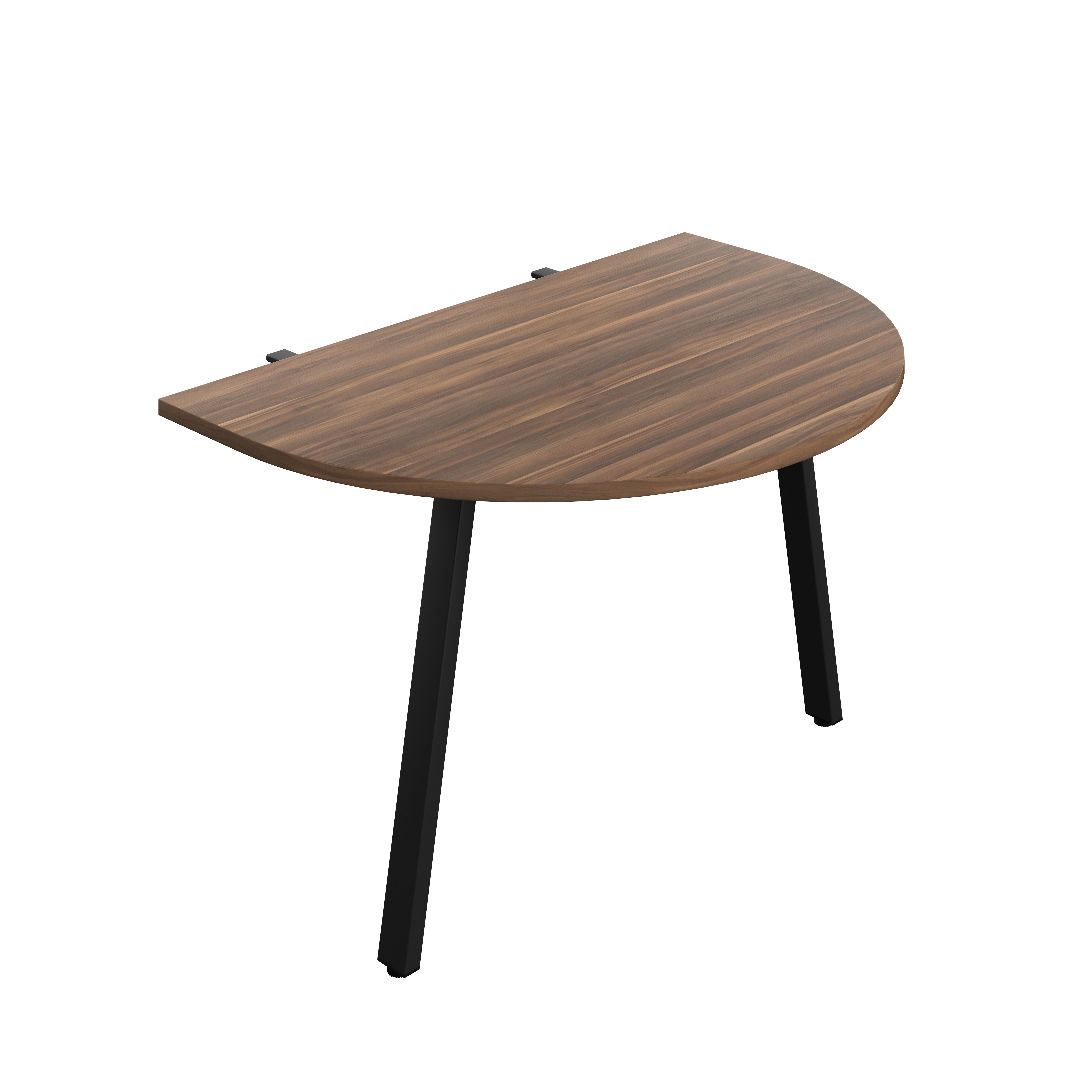 Synergy Screen Depth D-End Single Person Bench : A-Frame Leg : 1200 | 800 | Dark Walnut/Black