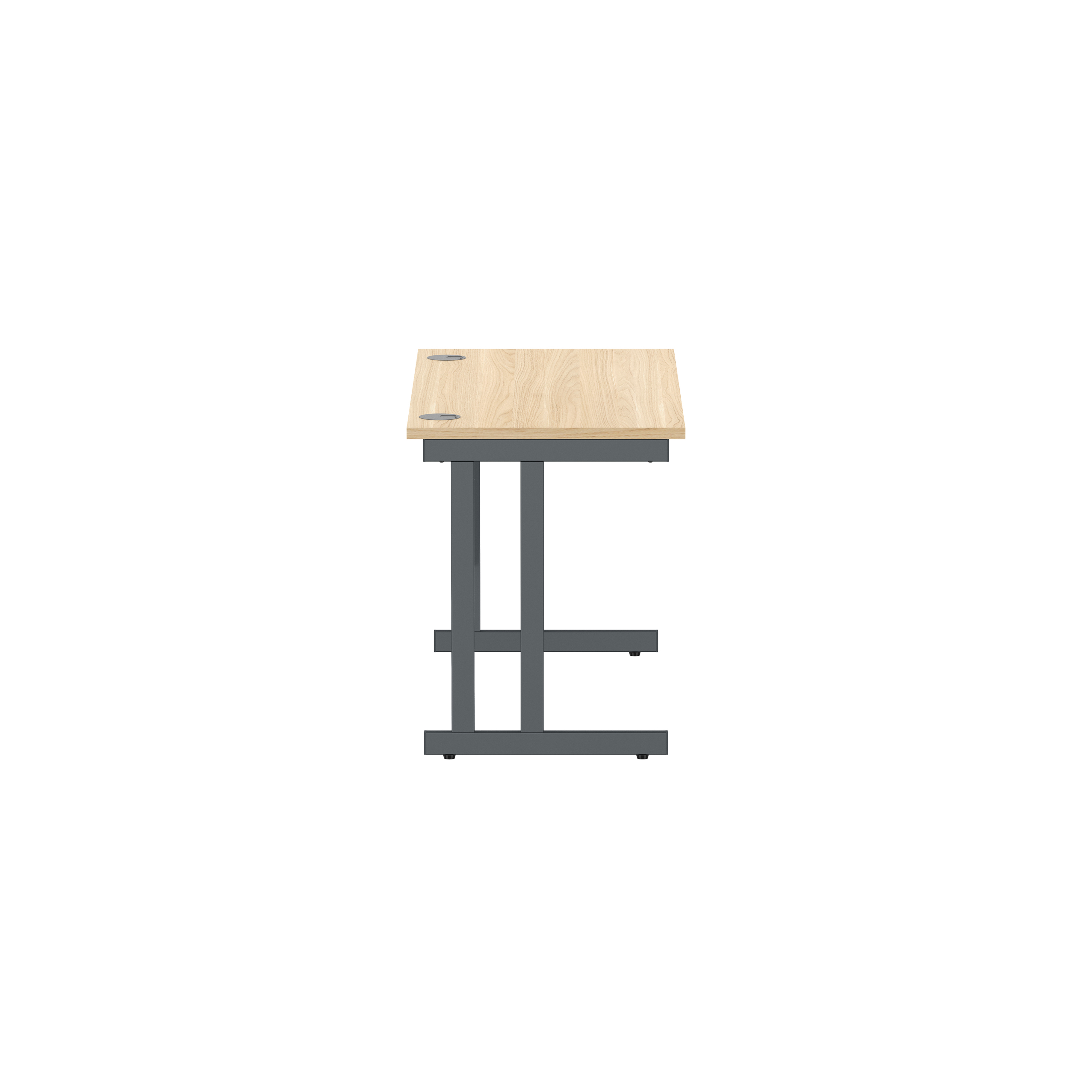 Office Rectangular Desk with Steel Double Upright Cantilever Frame (FSC) | 1200X600 | Canadian Oak/Graphite thumbnail 4