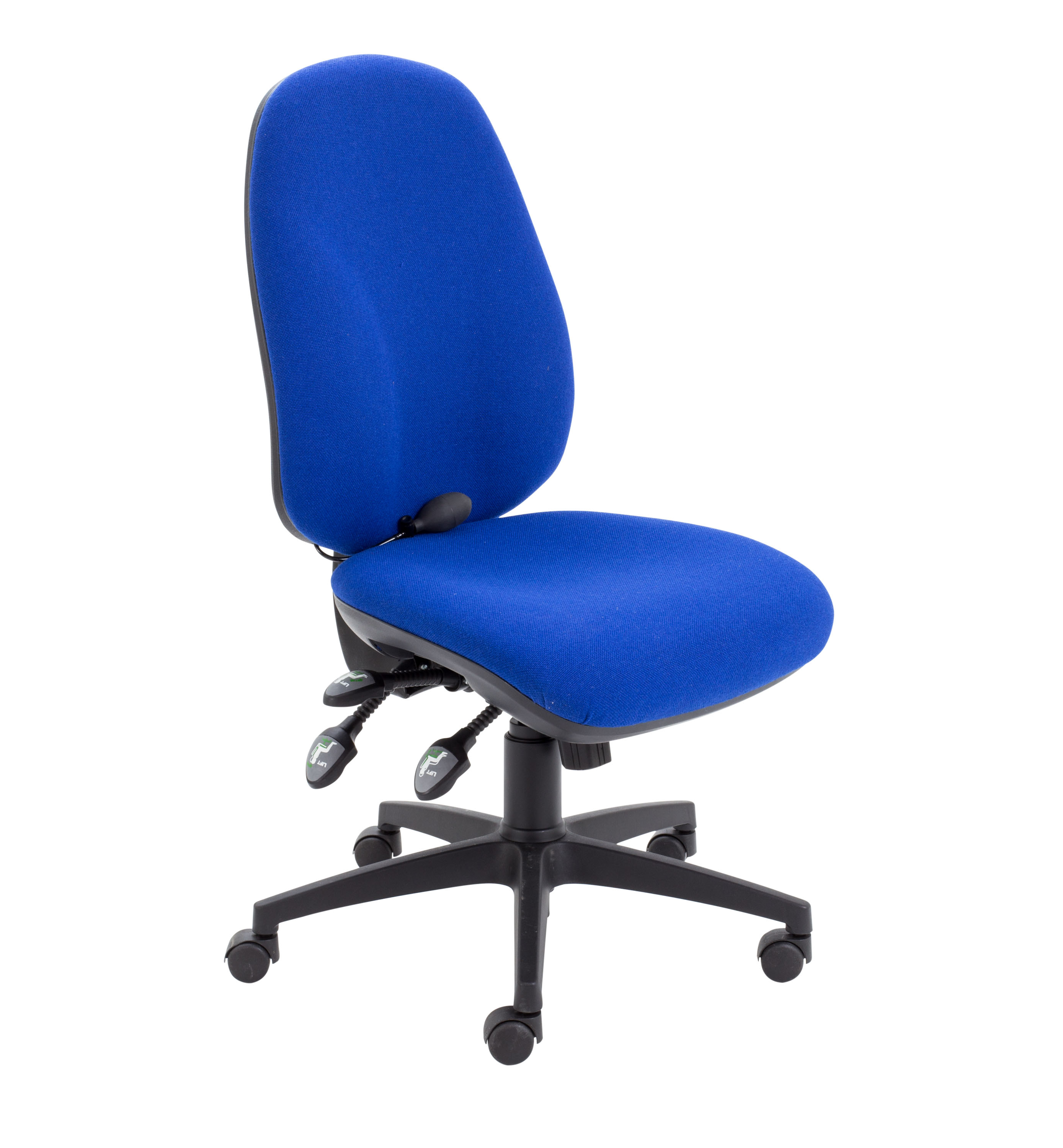 Maxi+Ergo+Chair+with+Lumbar+Pump+No+Arms+Royal+Blue