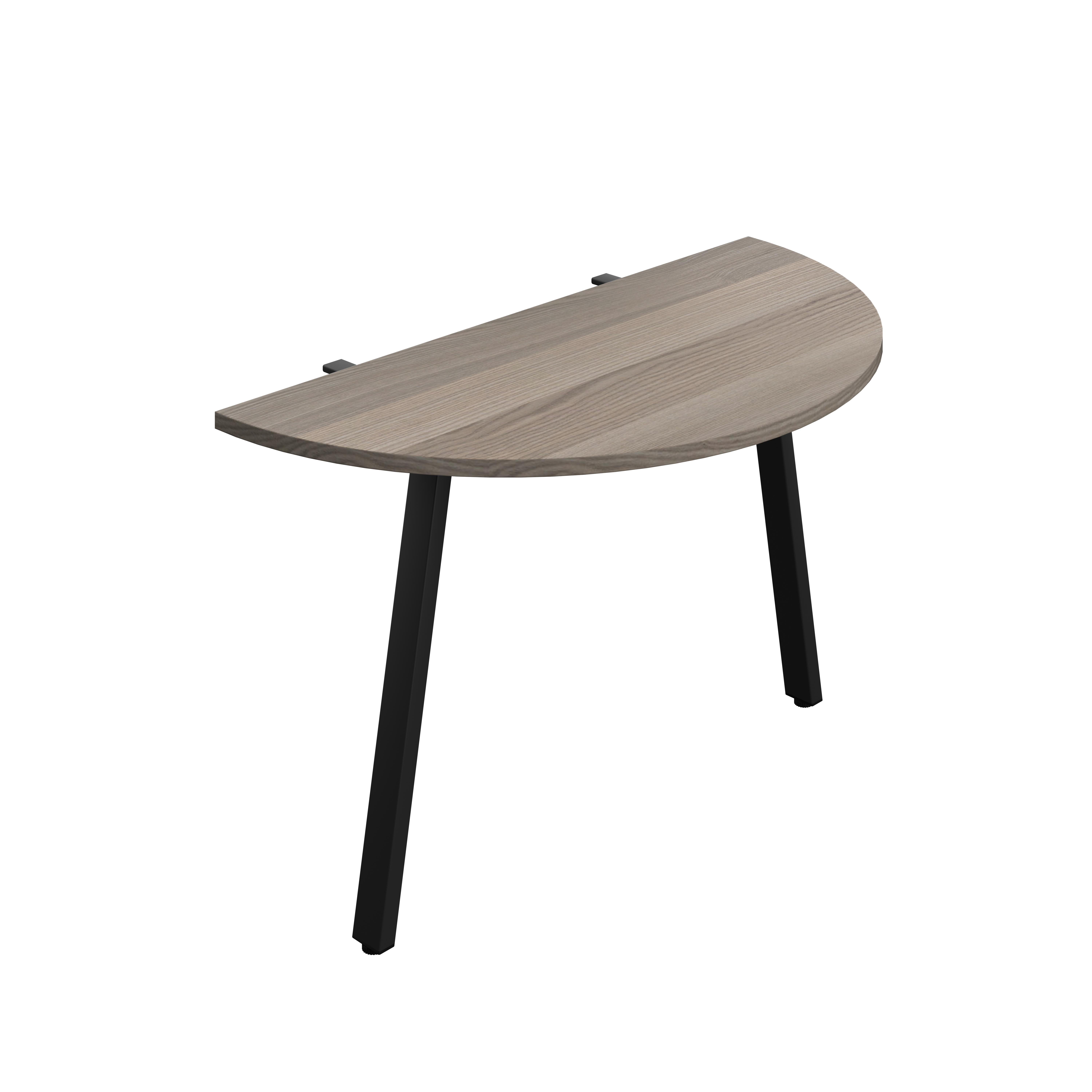 Synergy Screen Depth D-End Single Person Bench : A-Frame Leg : 1200 | 600 | Grey Oak/Black