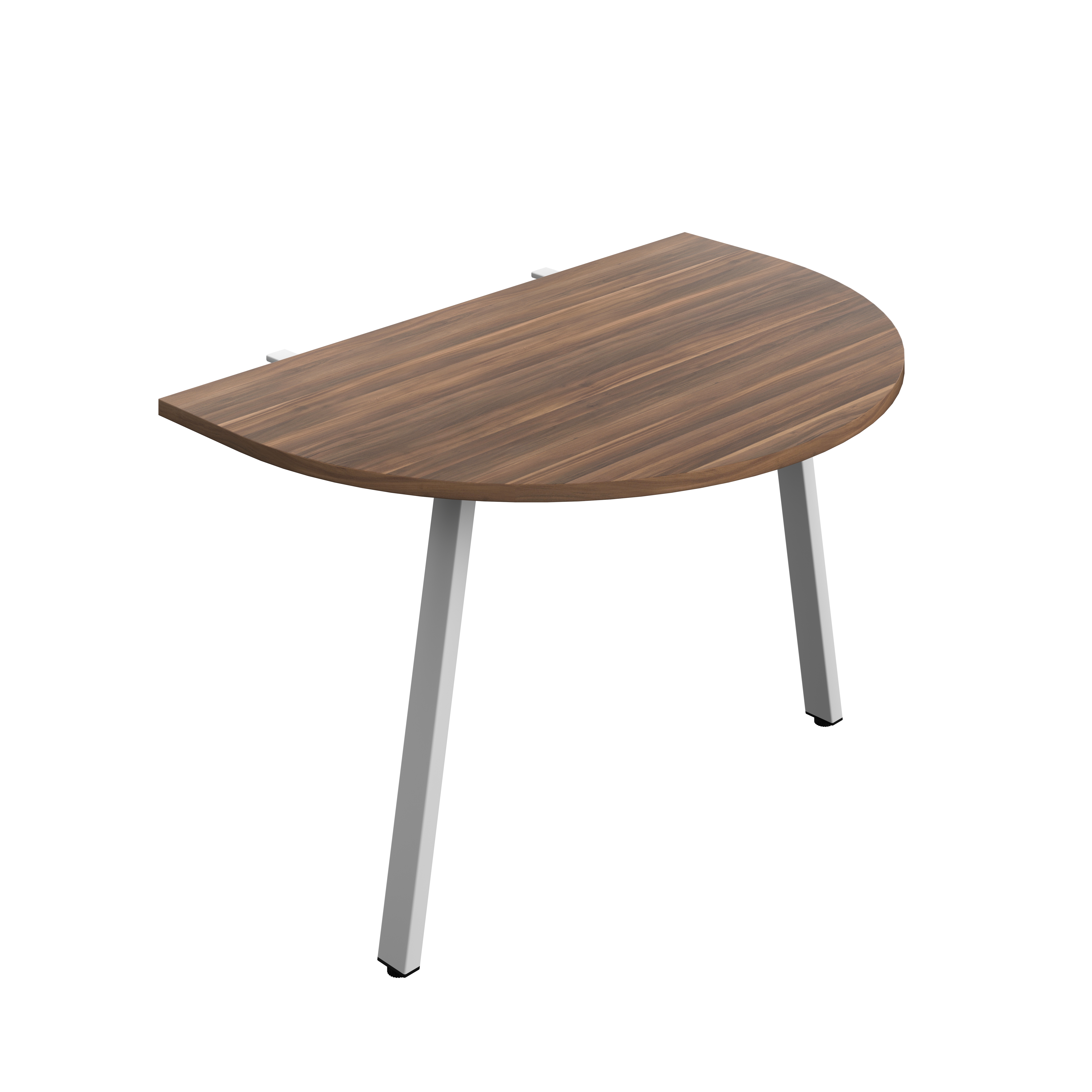 Synergy Screen Depth D-End Single Person Bench : A-Frame Leg : 1200 | 800 | Dark Walnut/Silver