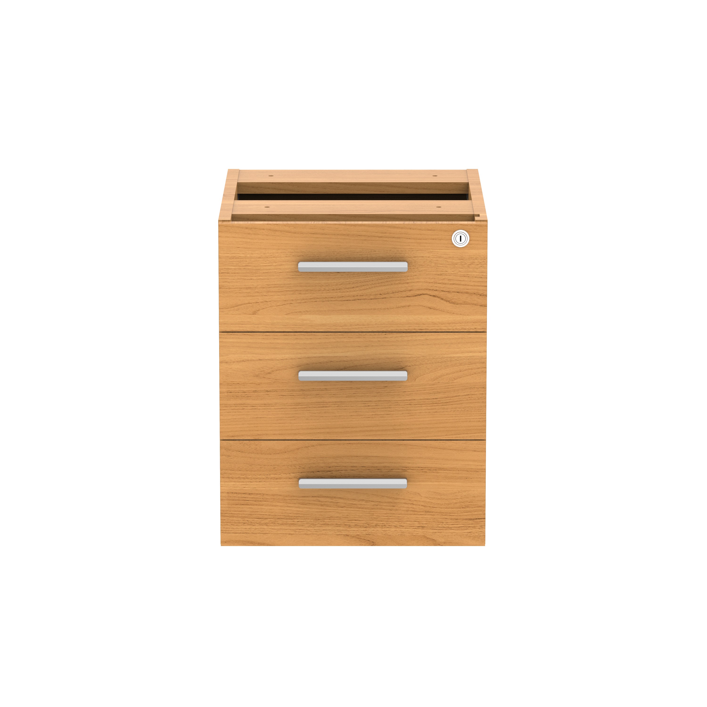 Fixed Under Desk Office Storage Unit (FSC) | 3 Drawers | 600 Deep | Norwegian Beech thumbnail 2