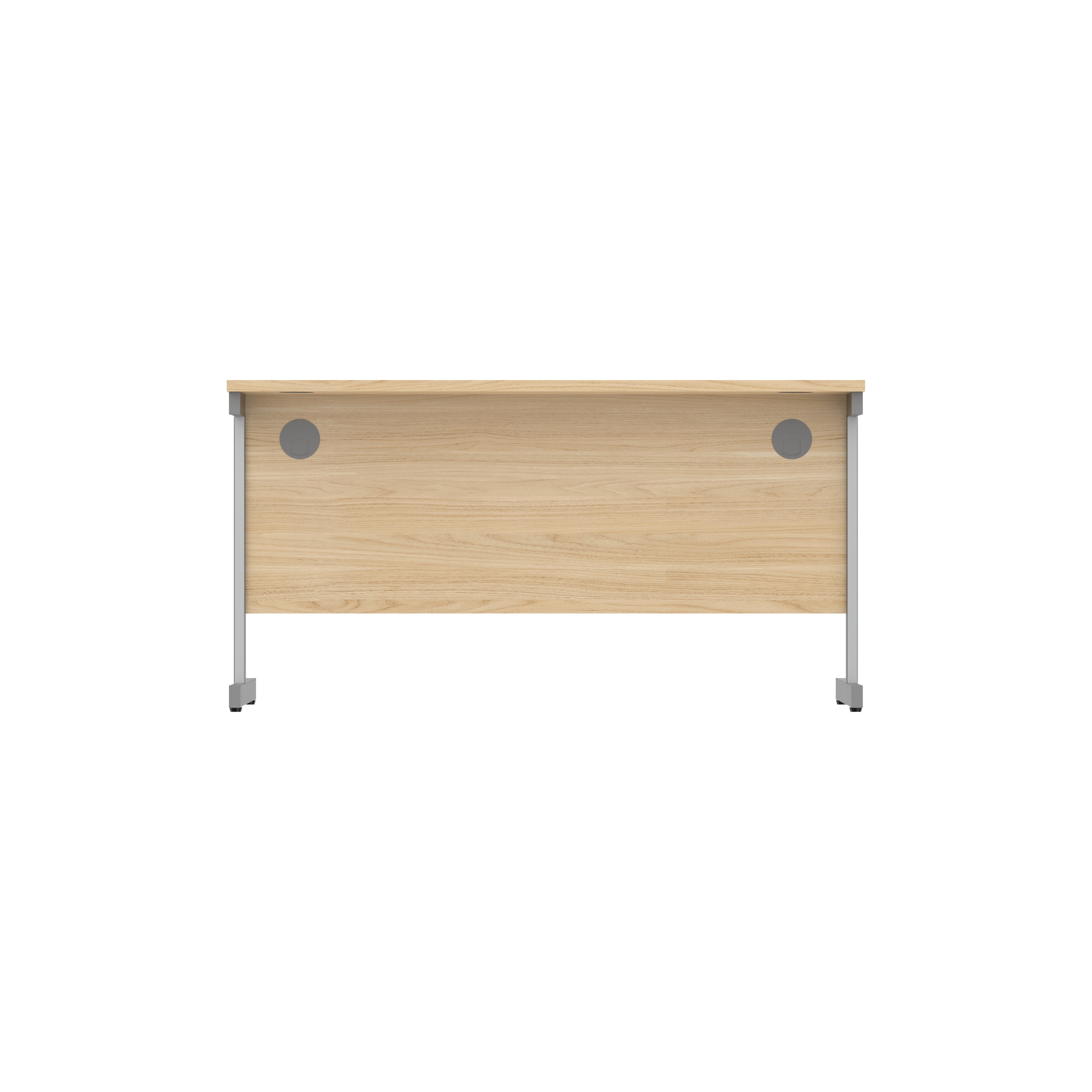 Office Rectangular Desk with Steel Single Upright Cantilever Frame (FSC) | 1400X800 | Canadian Oak/Graphite thumbnail 5