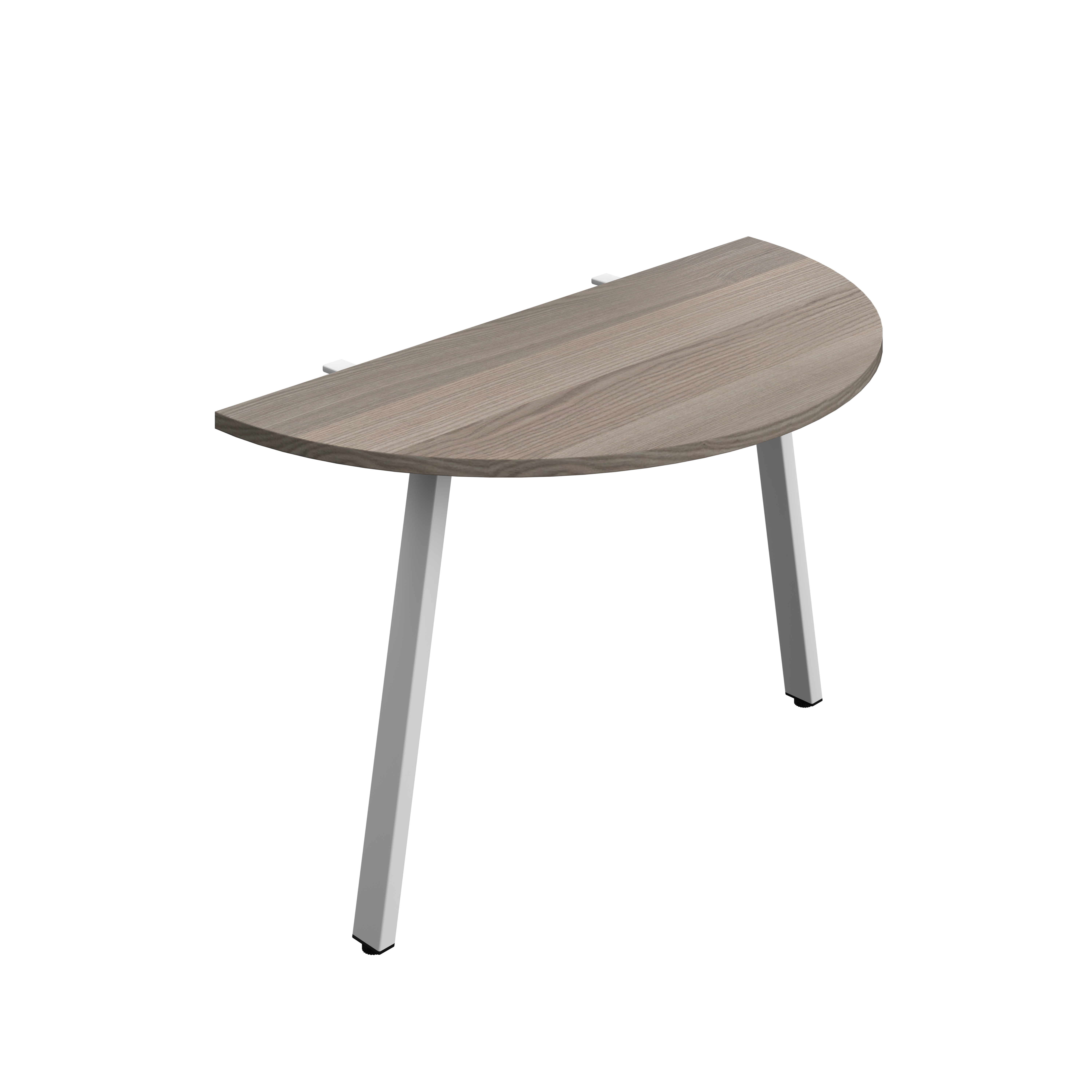 Synergy Screen Depth D-End Single Person Bench : A-Frame Leg : 1200 | 600 | Grey Oak/Silver